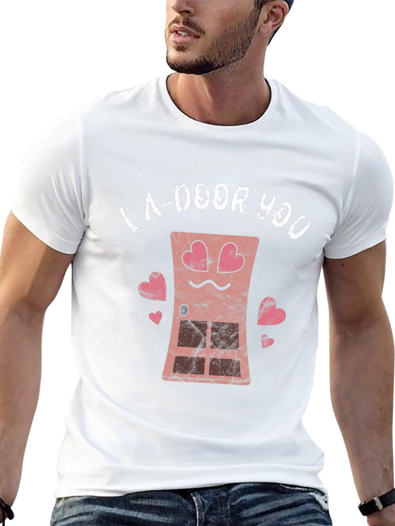 Black I A-Door You T-Shirt - Funny Valentine's Day Tee view 13