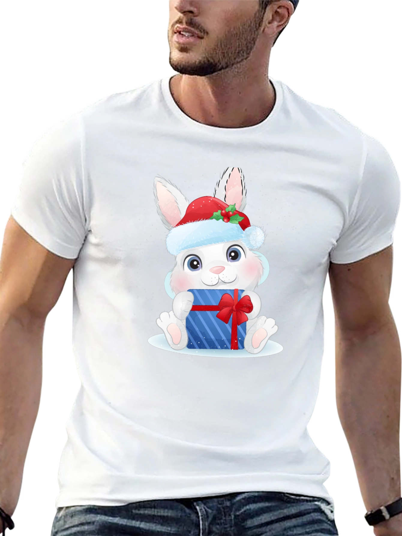 Black Festive Bunny T-Shirt view 13