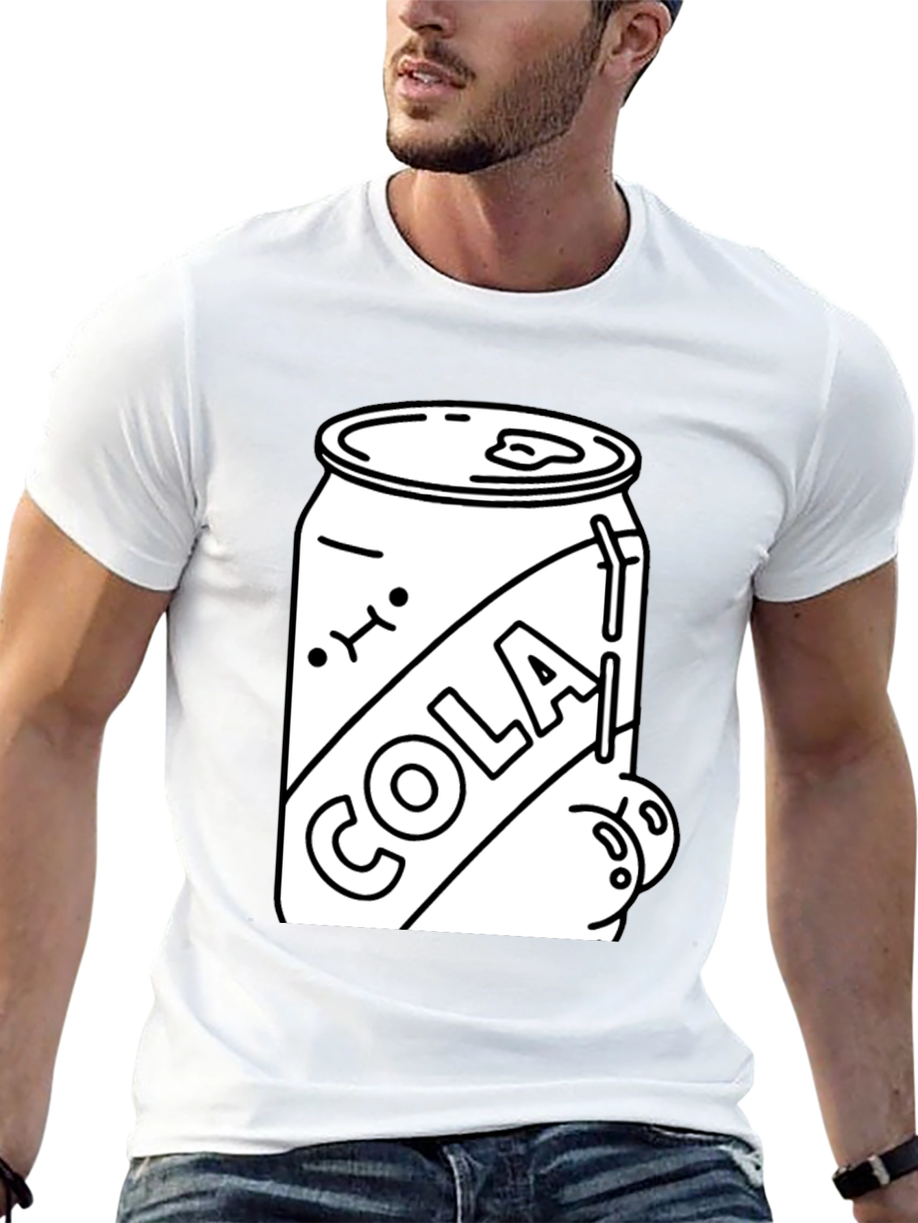 Black Cola Can Graphic Tee - Black Cotton Blend view 13