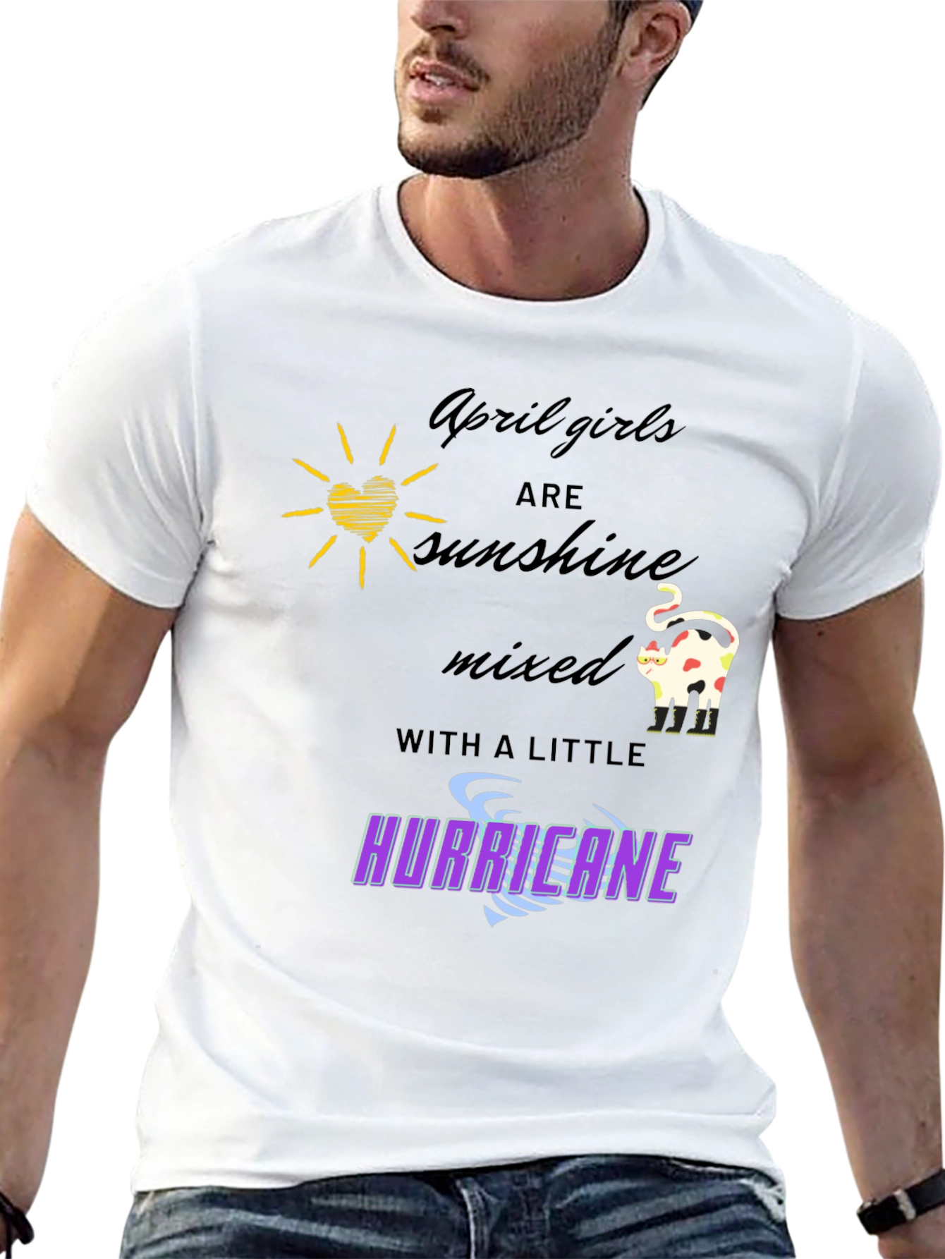 Black April Girls Sunshine Hurricane Graphic T-Shirt view 13