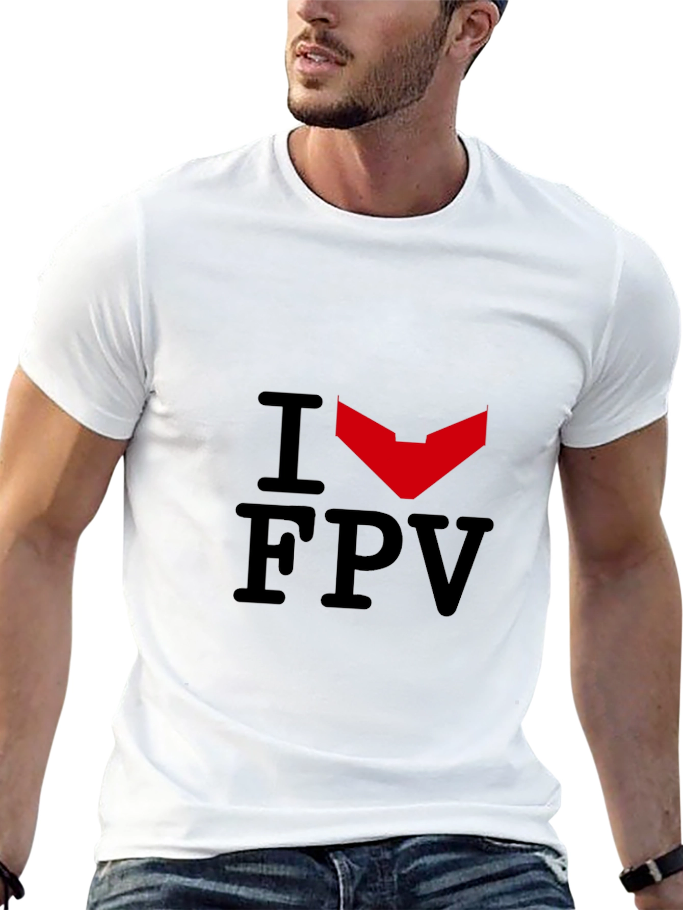 Black I Heart FPV Black Graphic Tee view 13