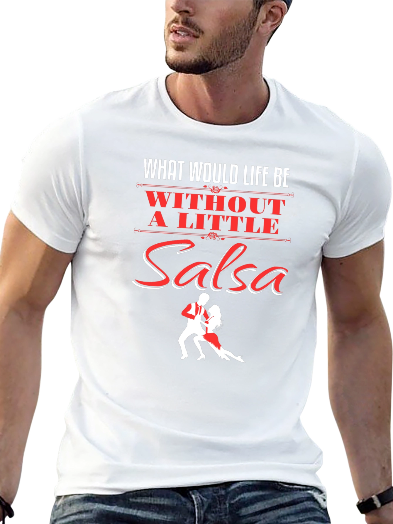Black Salsa Dance T-Shirt - What Would Life Be Without Salsa Tee view 13