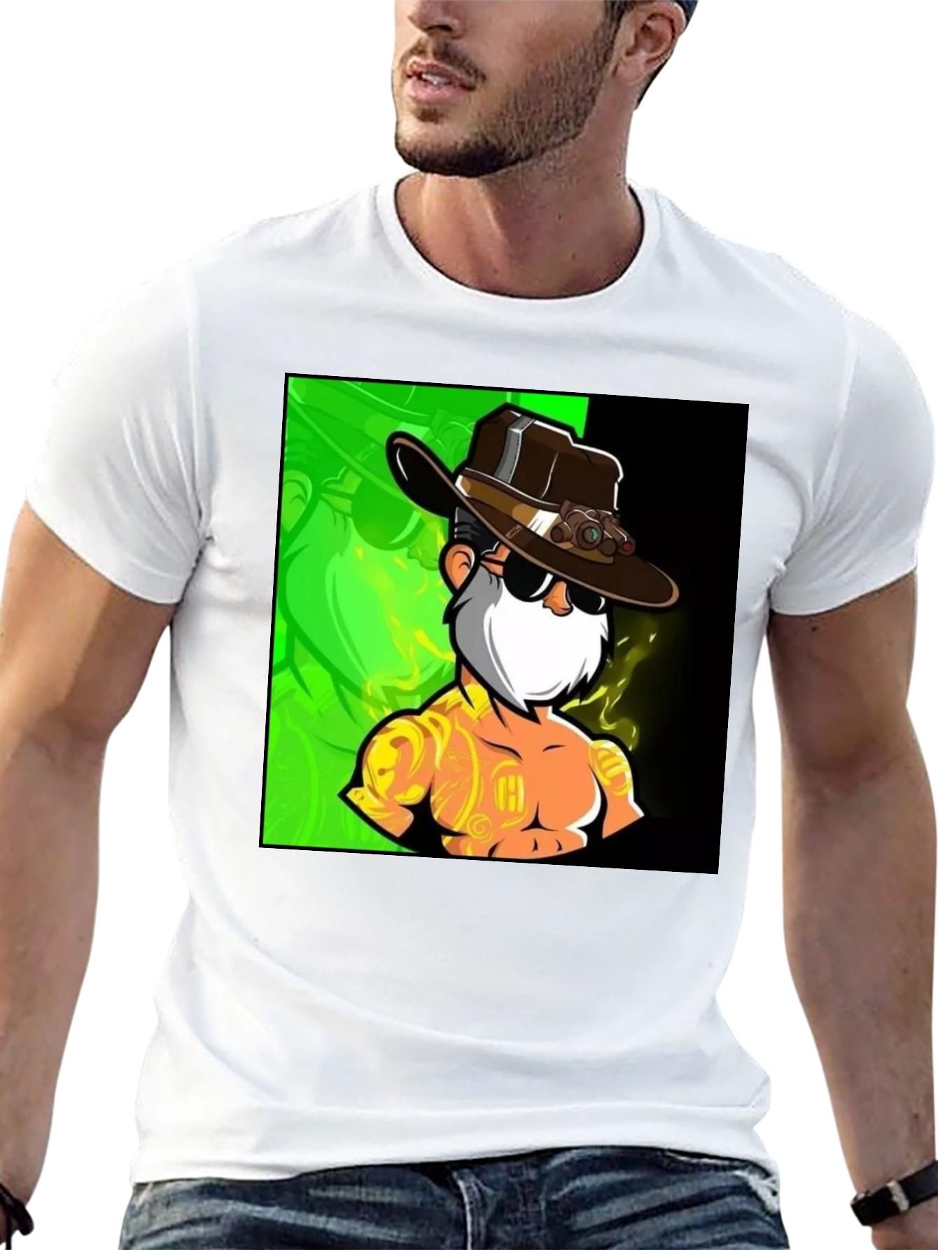 Black Cartoon Character Black T-Shirt view 13