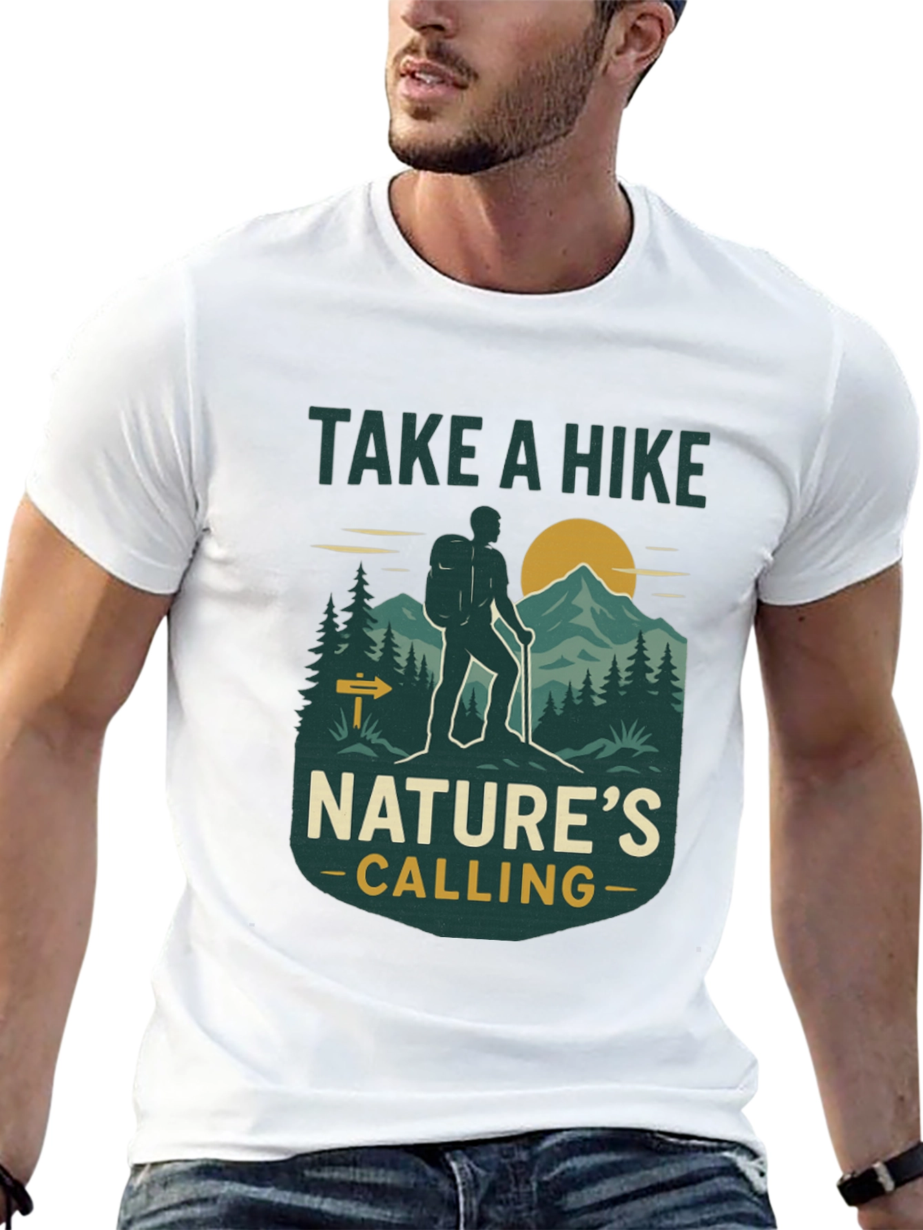 Black Take a Hike Nature's Calling T-Shirt view 13