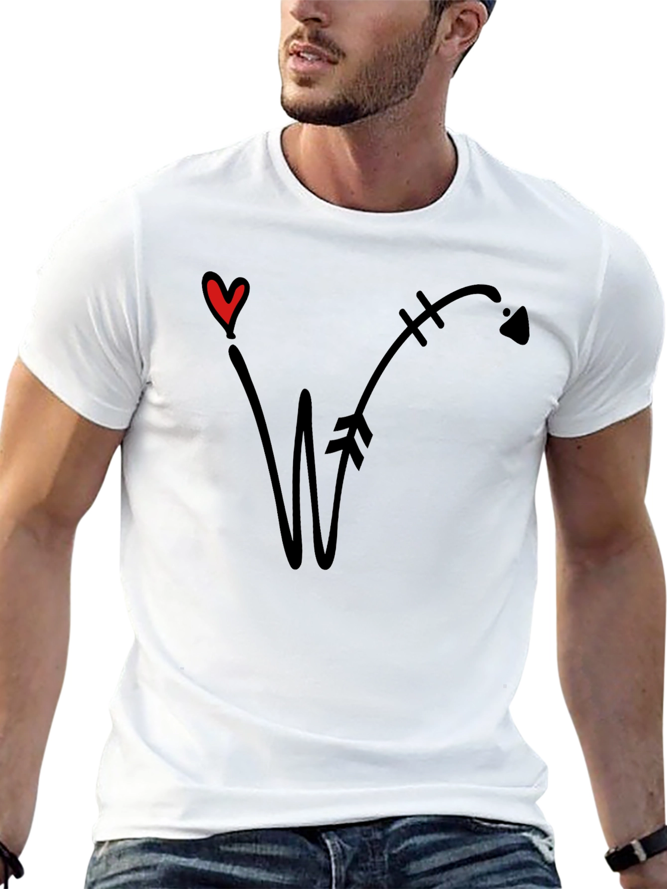 Black Heart Arrow Tee - Love Wins T-Shirt view 13