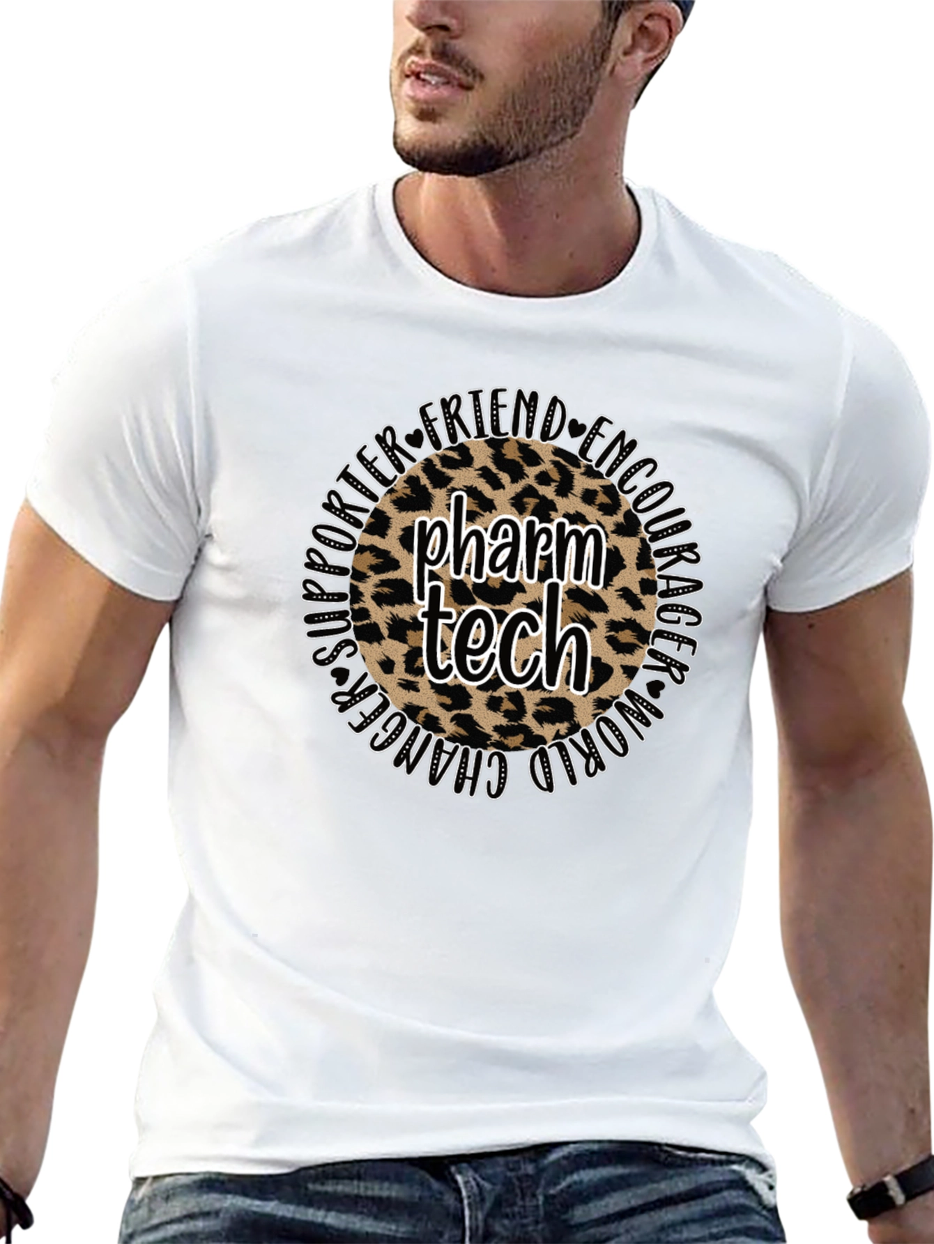 Black Pharm Tech Leopard Print T-Shirt view 13