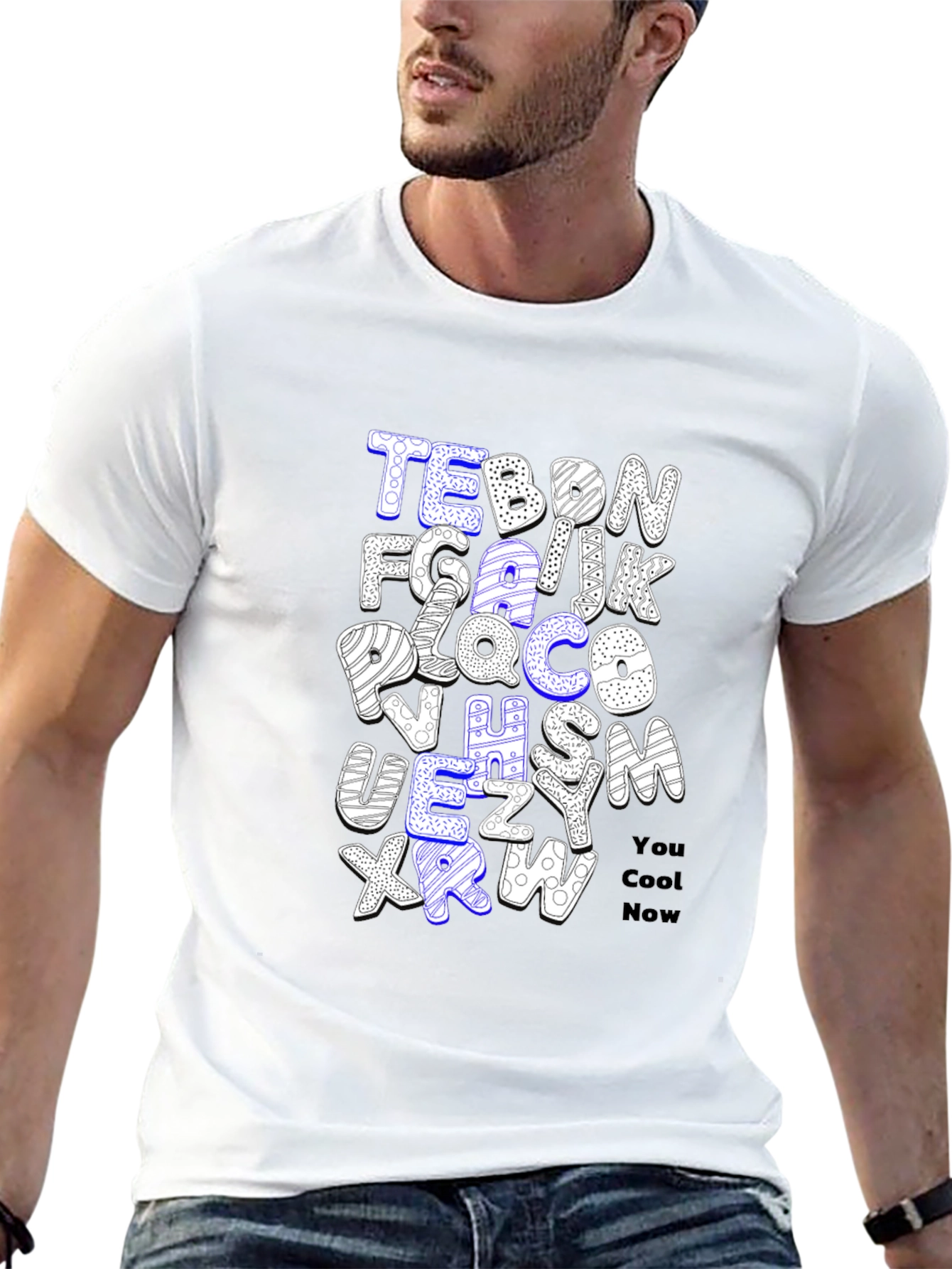 Black Alphabet Letter T-Shirt - You Cool Now view 13