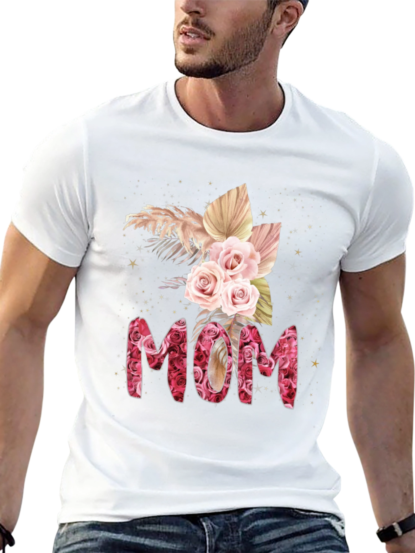 Black Floral MOM T-Shirt view 13