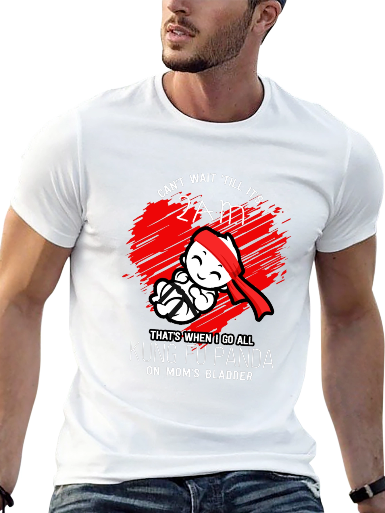 Black Kung Fu Panda Mom's Bladder Funny T-Shirt view 13