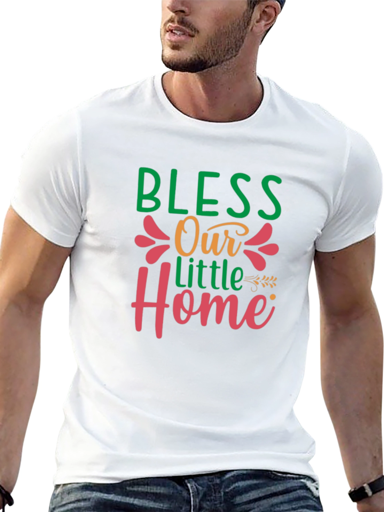 Black Bless Our Little Home Graphic T-Shirt view 13