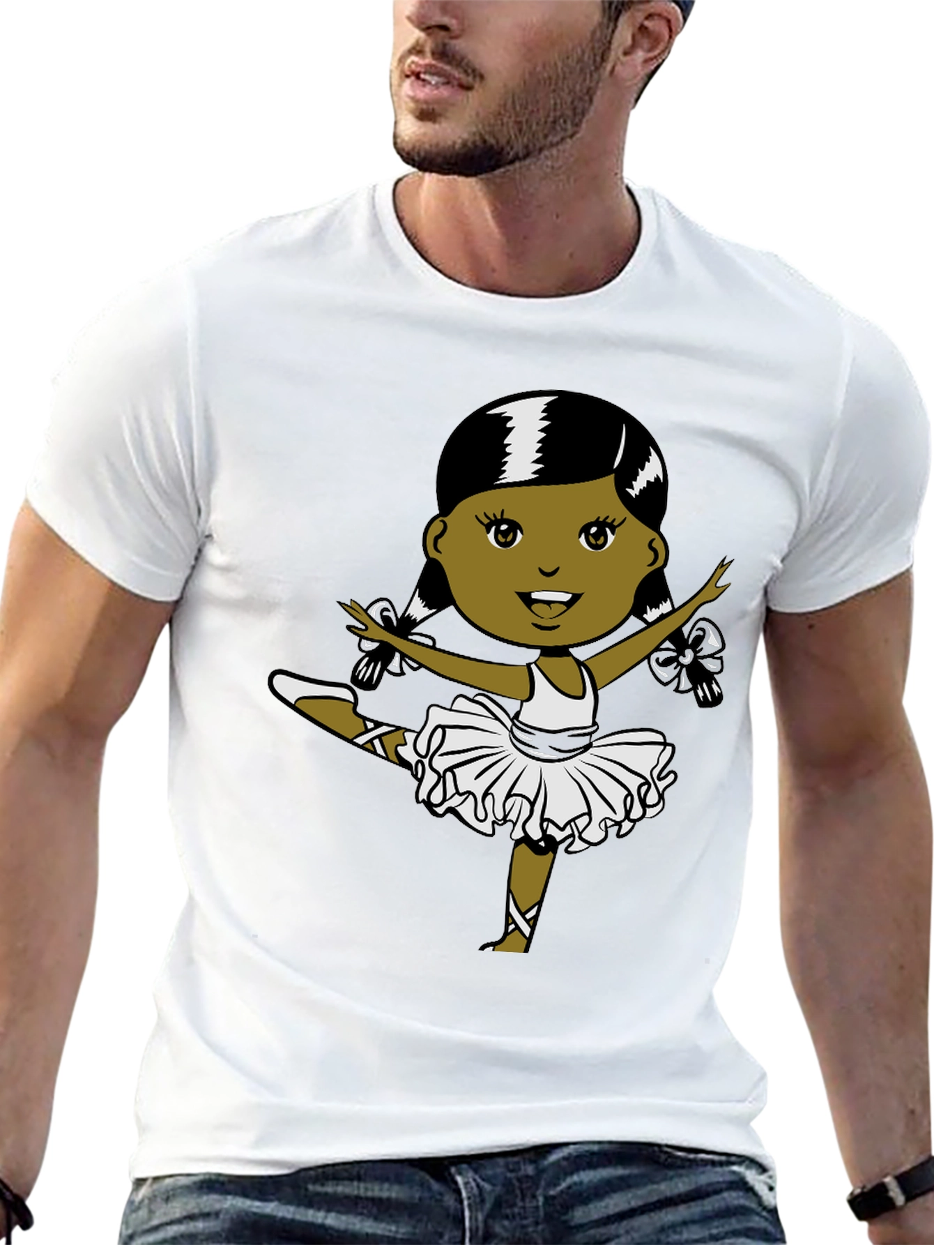 Ballerina Graphic T-Shirt - Black - 13