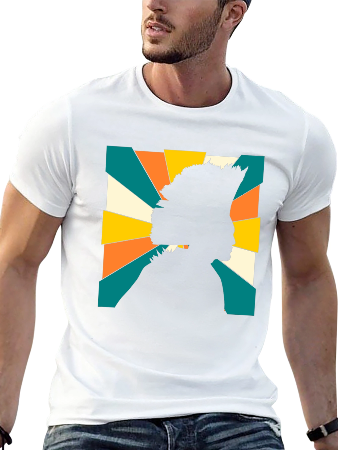 Black Retro Silhouette Graphic T-Shirt view 13