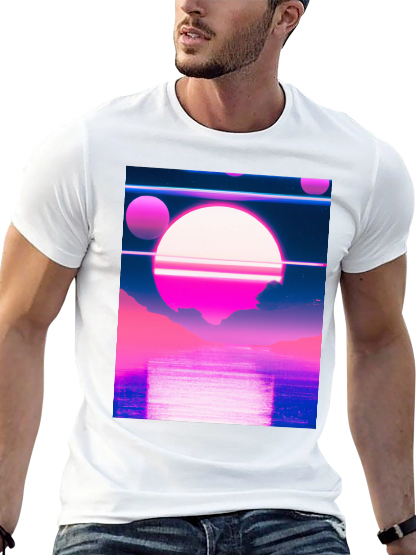 Black Vaporwave Aesthetic Graphic Tee view 13