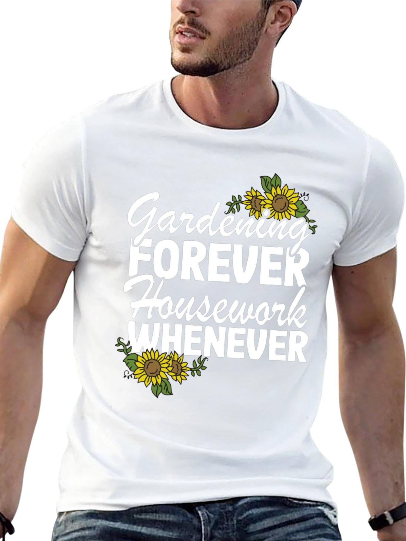 Black Gardening Forever T-Shirt view 13