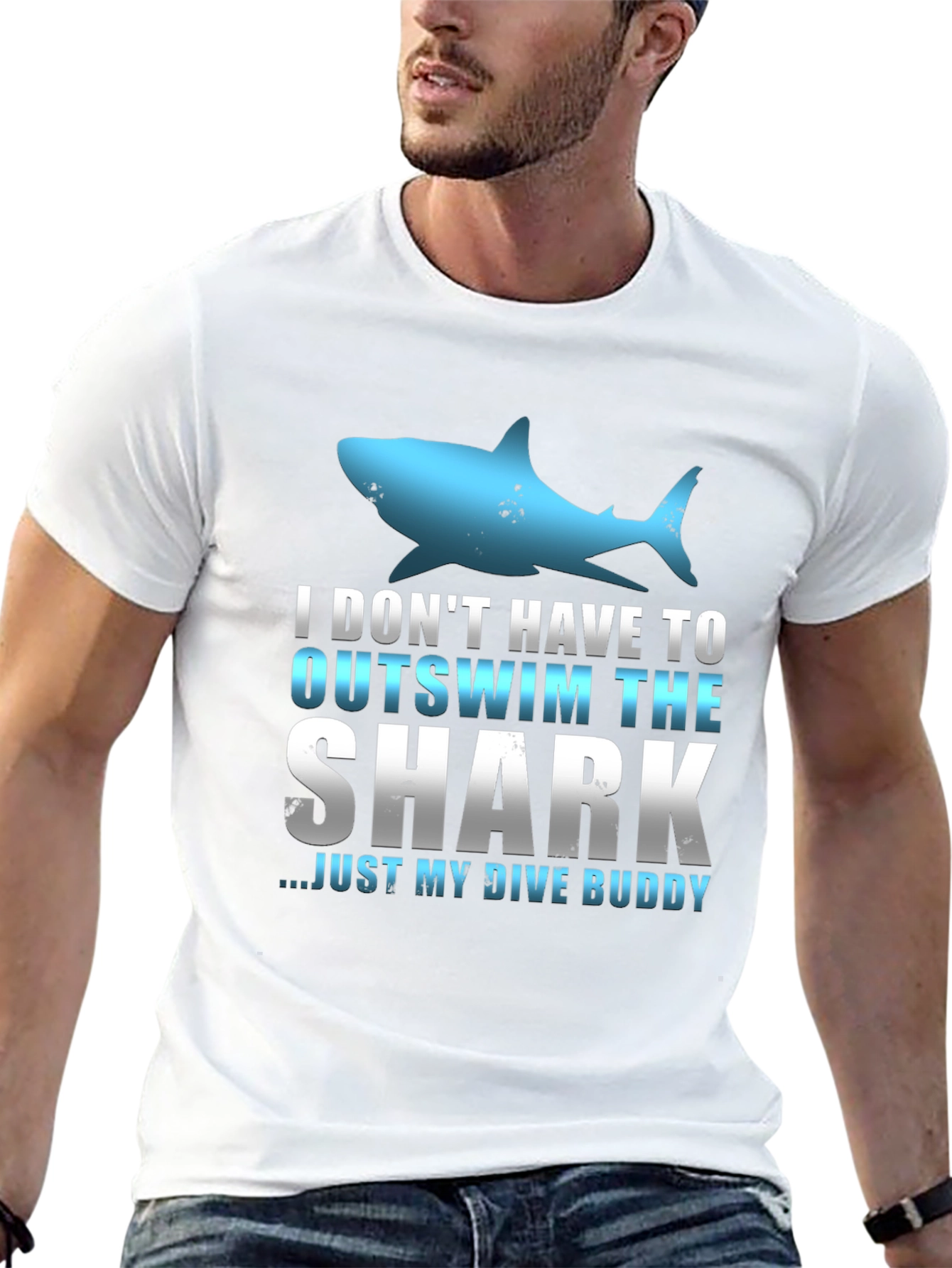 Black Shark Dive Buddy Graphic T-Shirt view 13