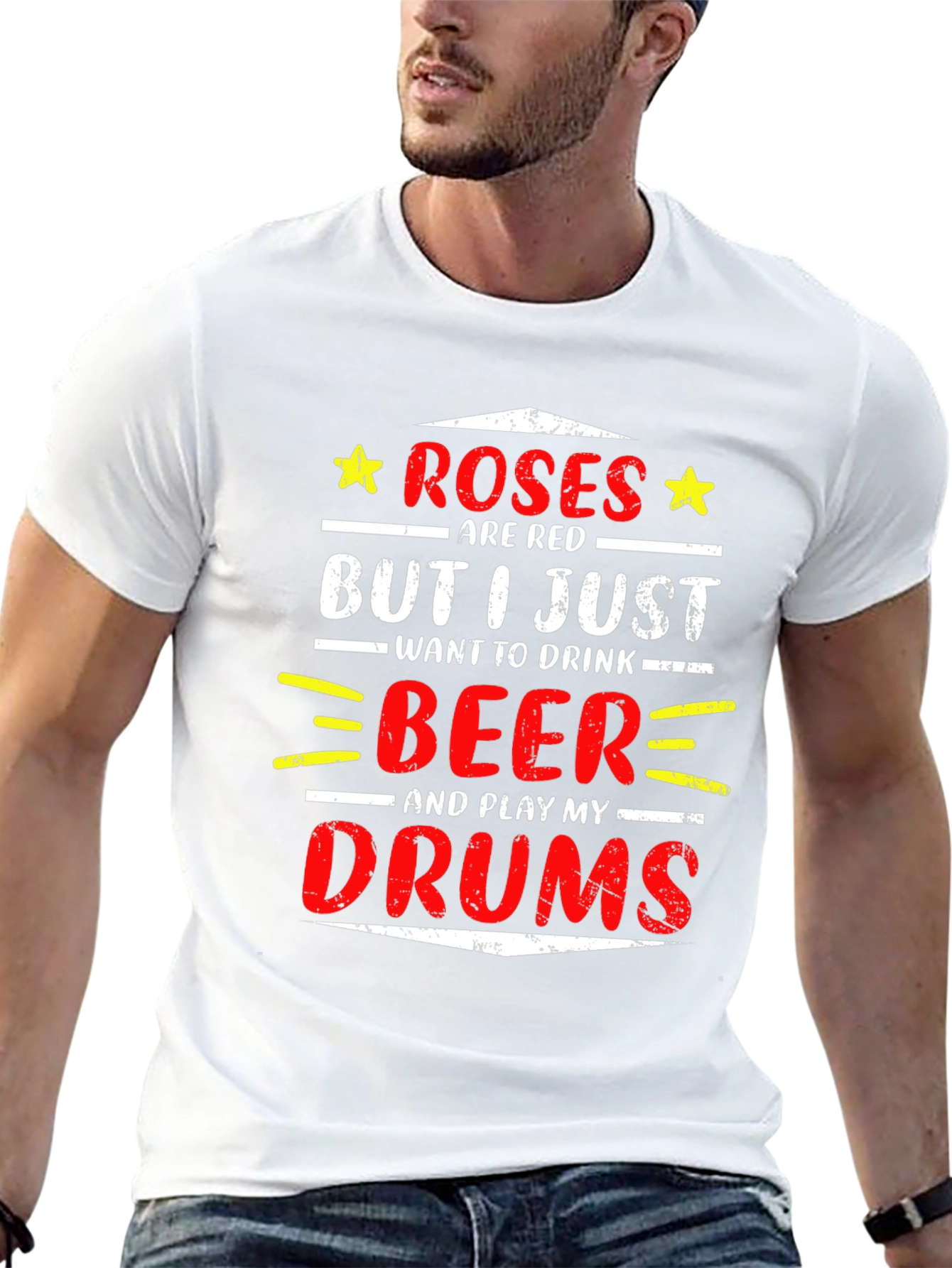 Black Roses are Red Beer Drums Graphic Tee view 13