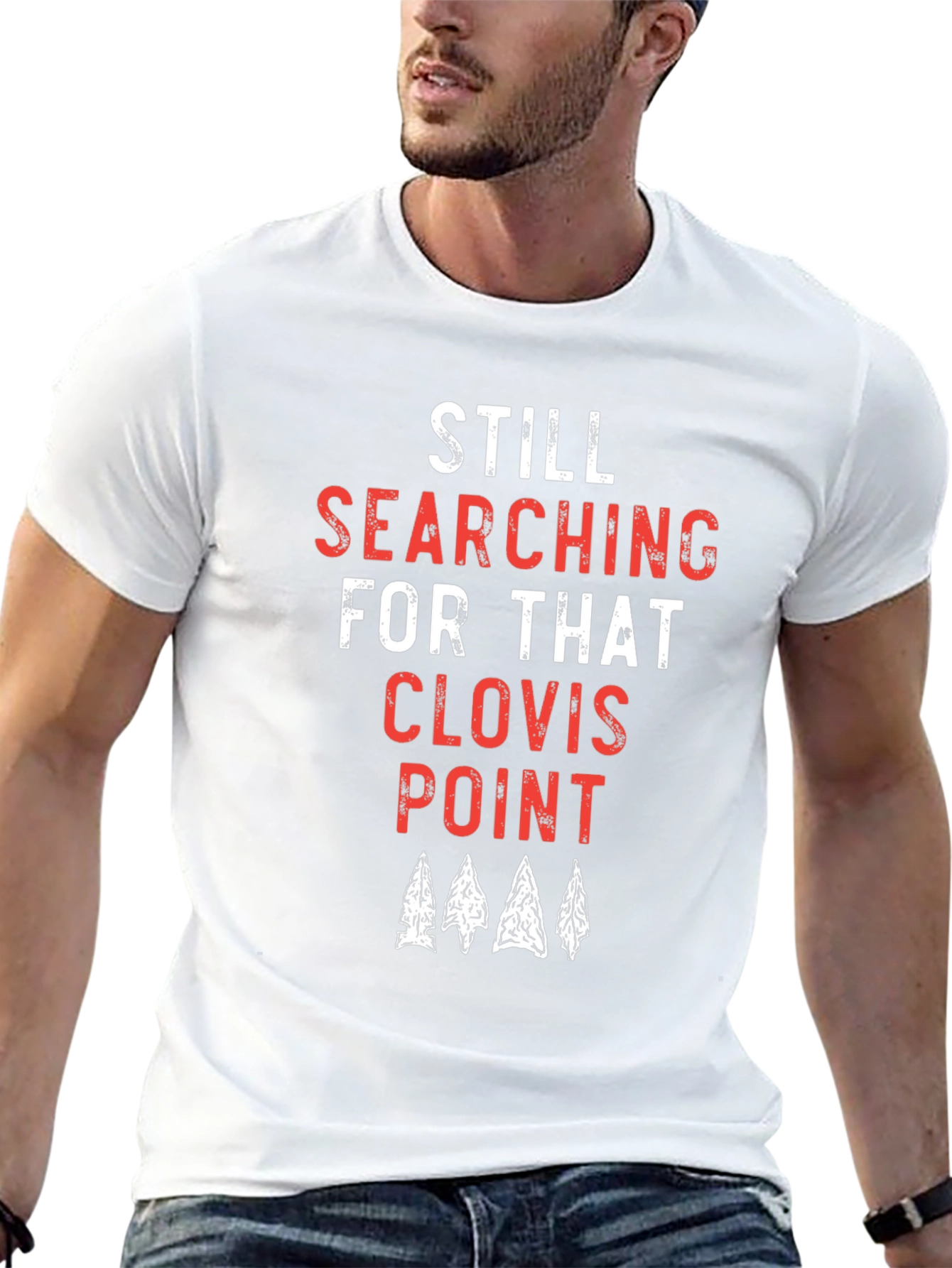 Black Still Searching for that Clovis Point T-Shirt view 13