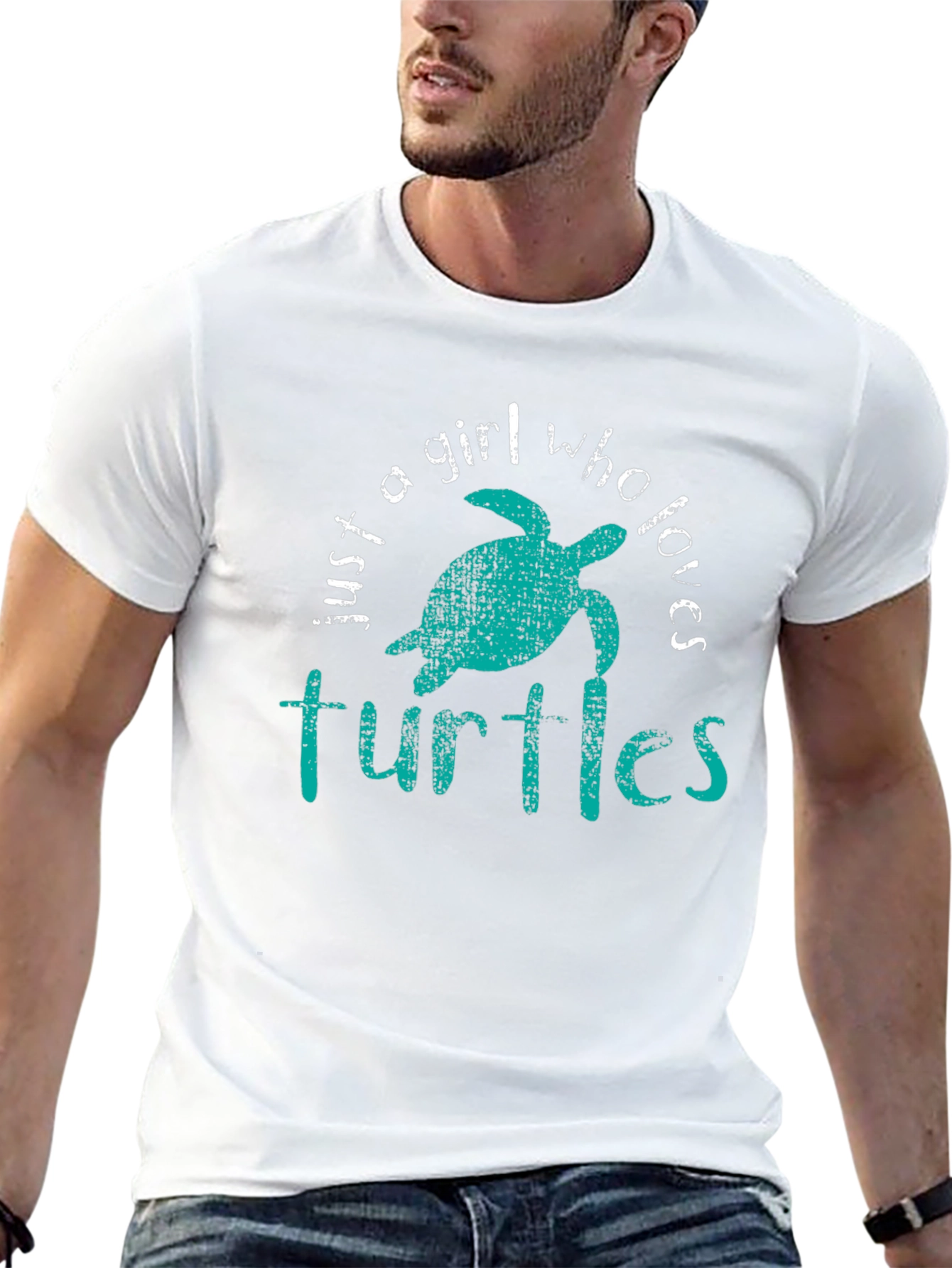 Black Just A Girl Who Loves Turtles Graphic Tee view 13