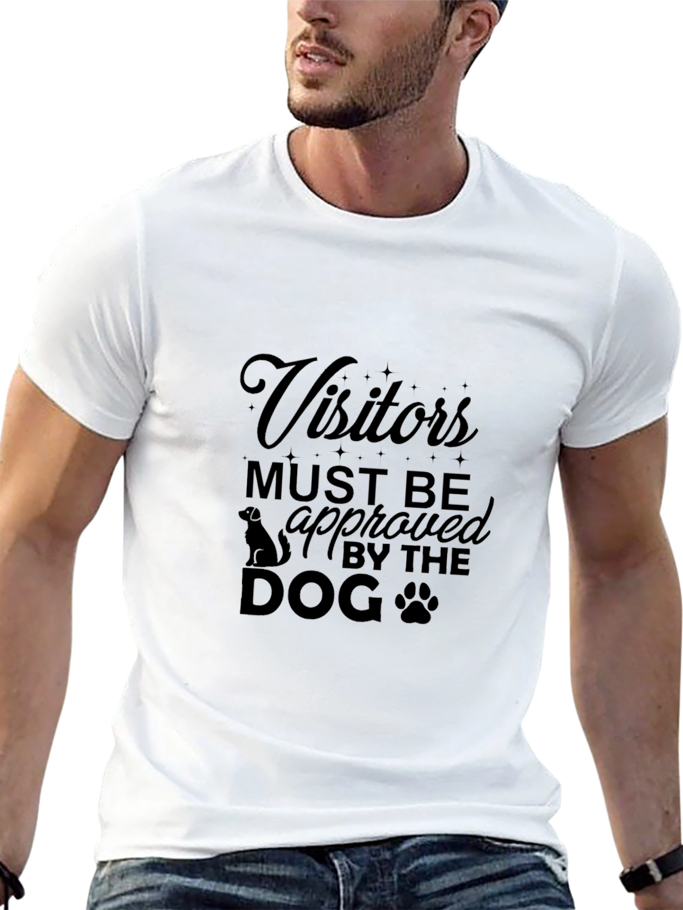 Black Visitors Must Be Approved By The Dog T-Shirt view 13