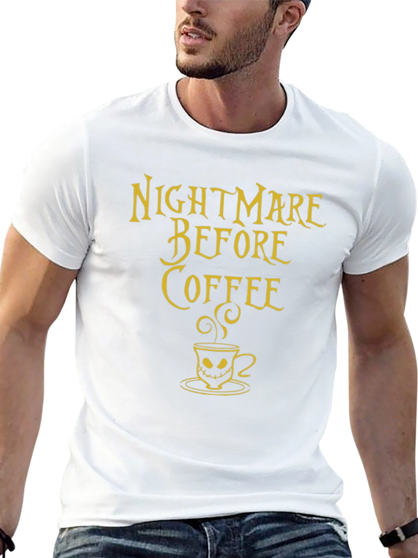 Black Nightmare Before Coffee T-Shirt view 13