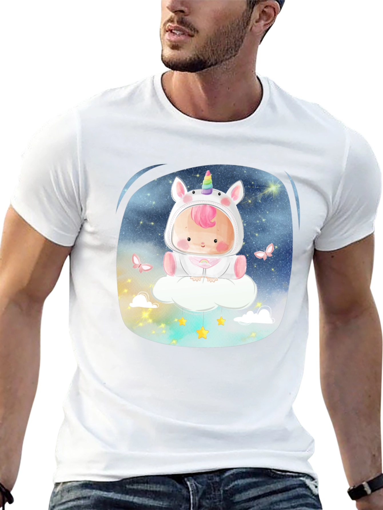 Black Unicorn Baby Graphic Tee - Soft Cotton Blend view 13