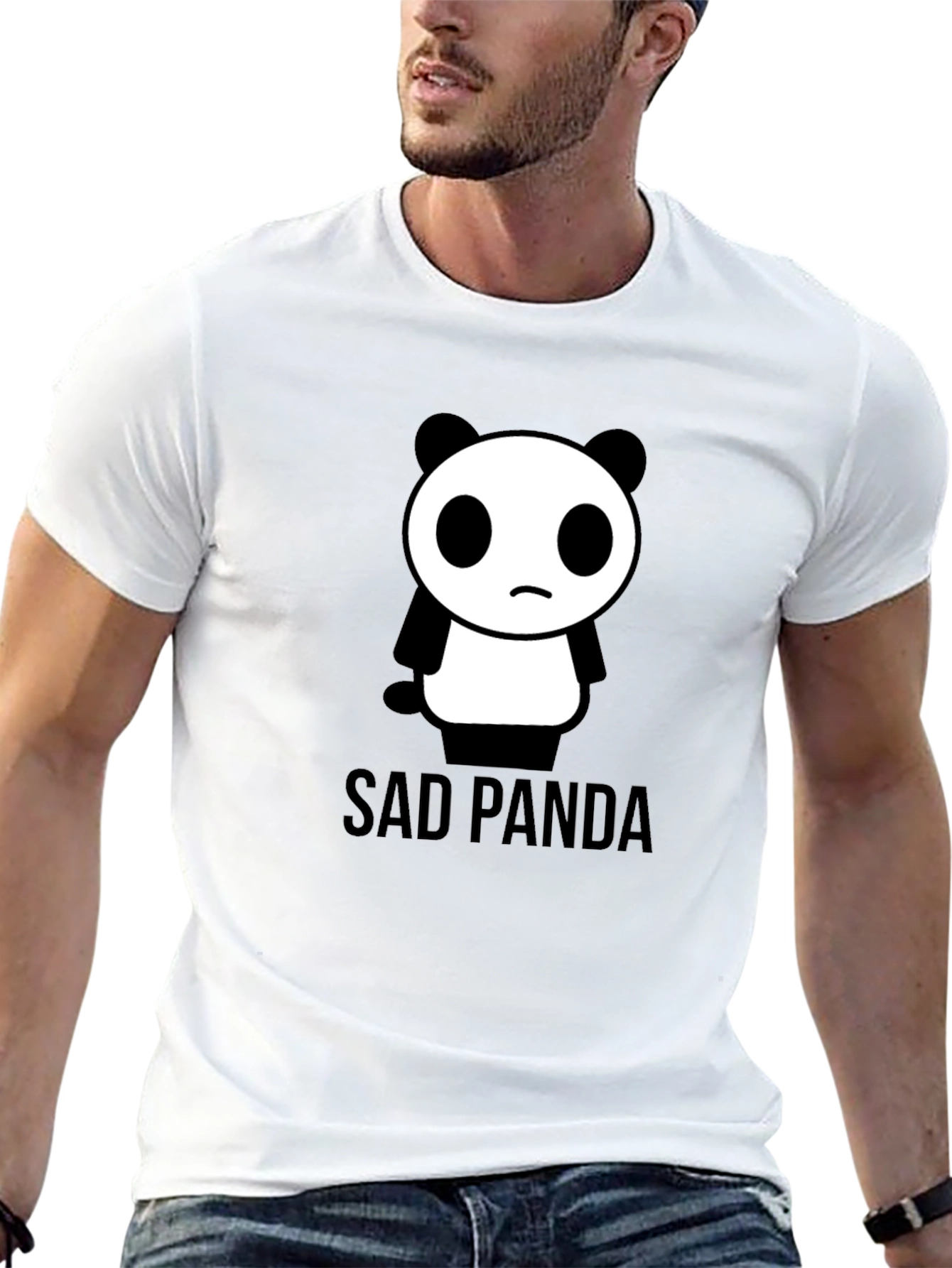 Black Sad Panda Graphic Tee - Black T-Shirt view 13