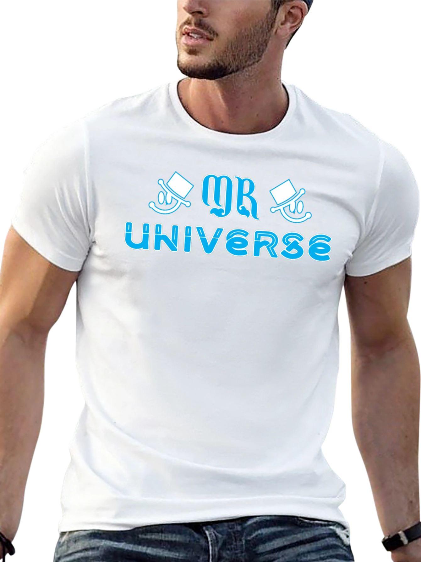 Black Mr. Universe Graphic T-Shirt - Black view 13