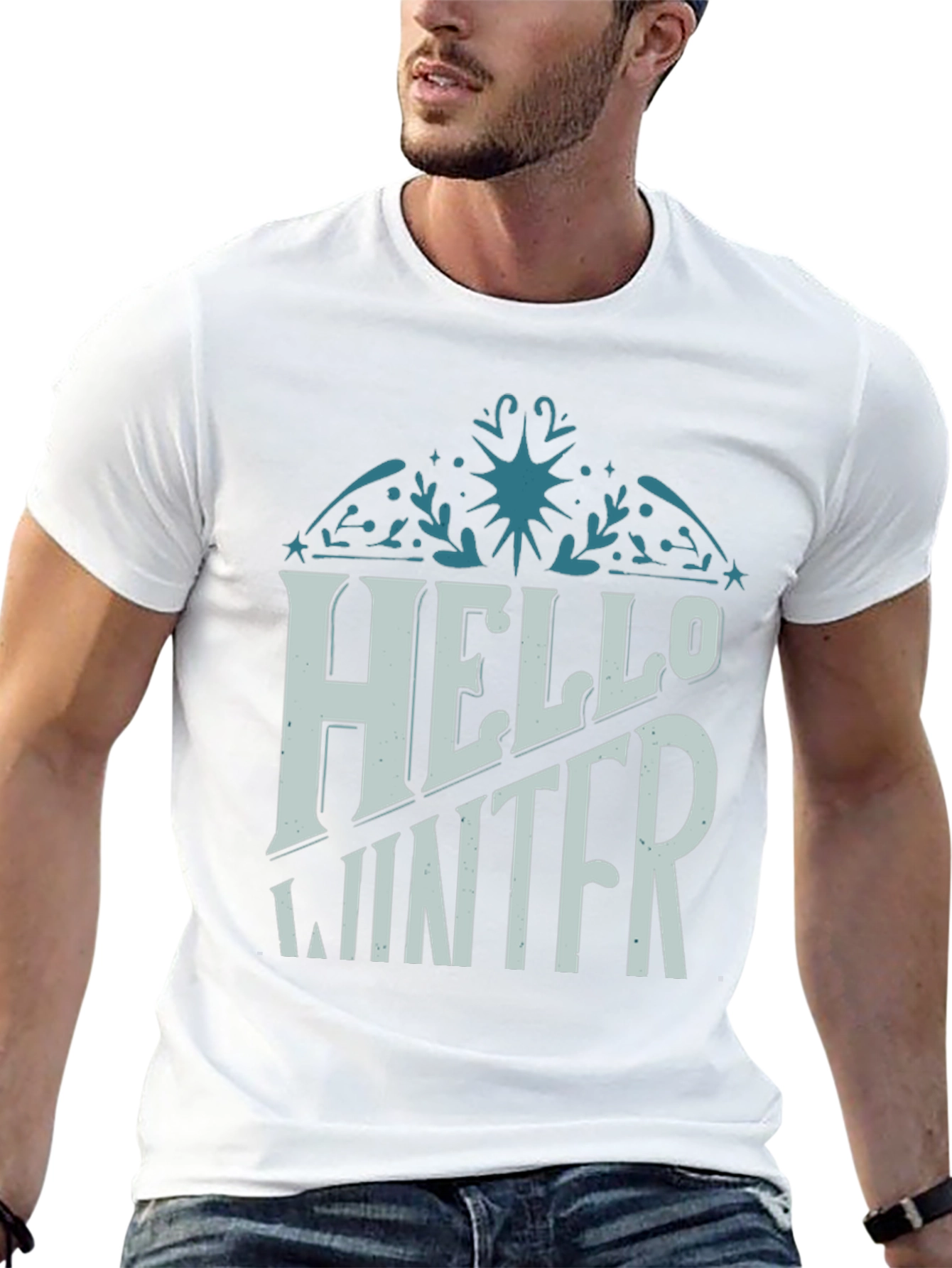 Black Hello Winter Graphic Tee view 13