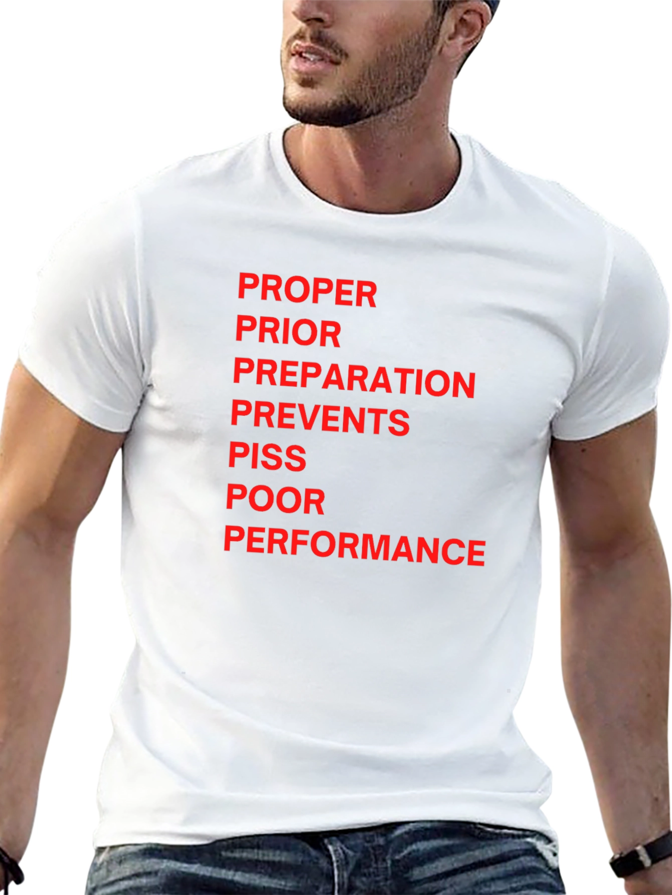 Black Proper Preparation Funny Slogan T-Shirt view 13