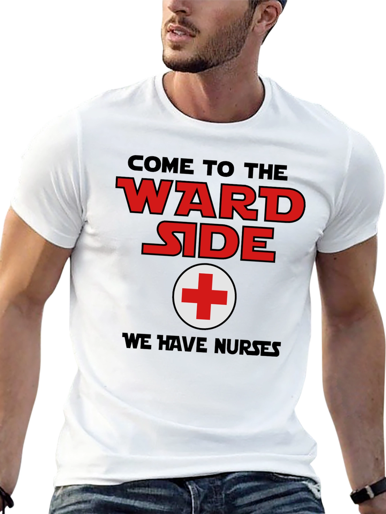 Black Come to the Ward Side Nurse T-Shirt view 13