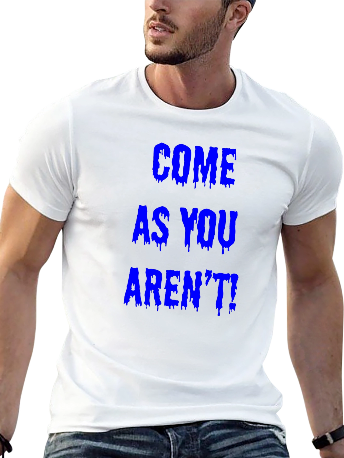 Black Come As You Aren't! Graphic Tee view 13