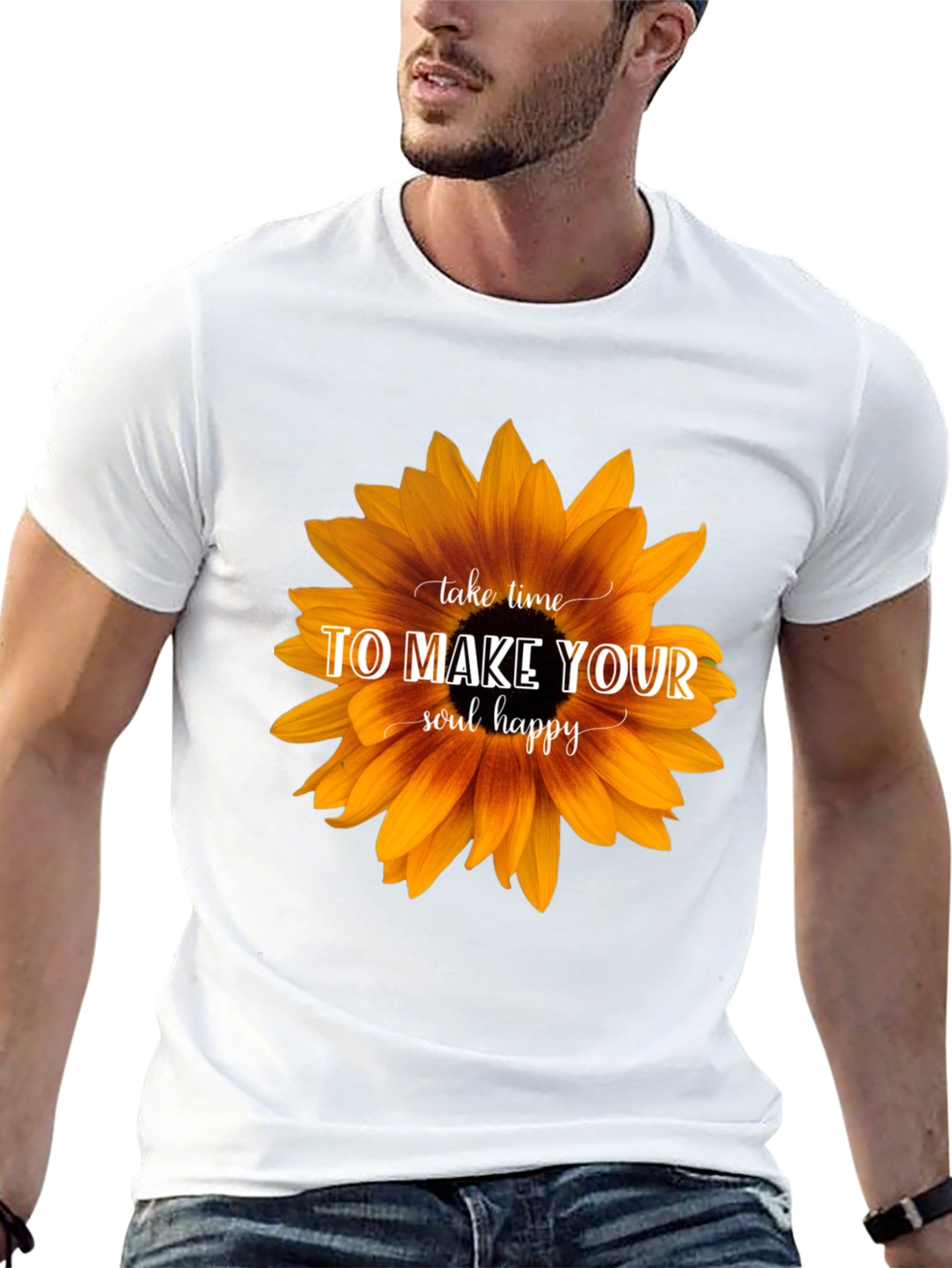 Black Sunflower Soul Happy Graphic Tee view 13