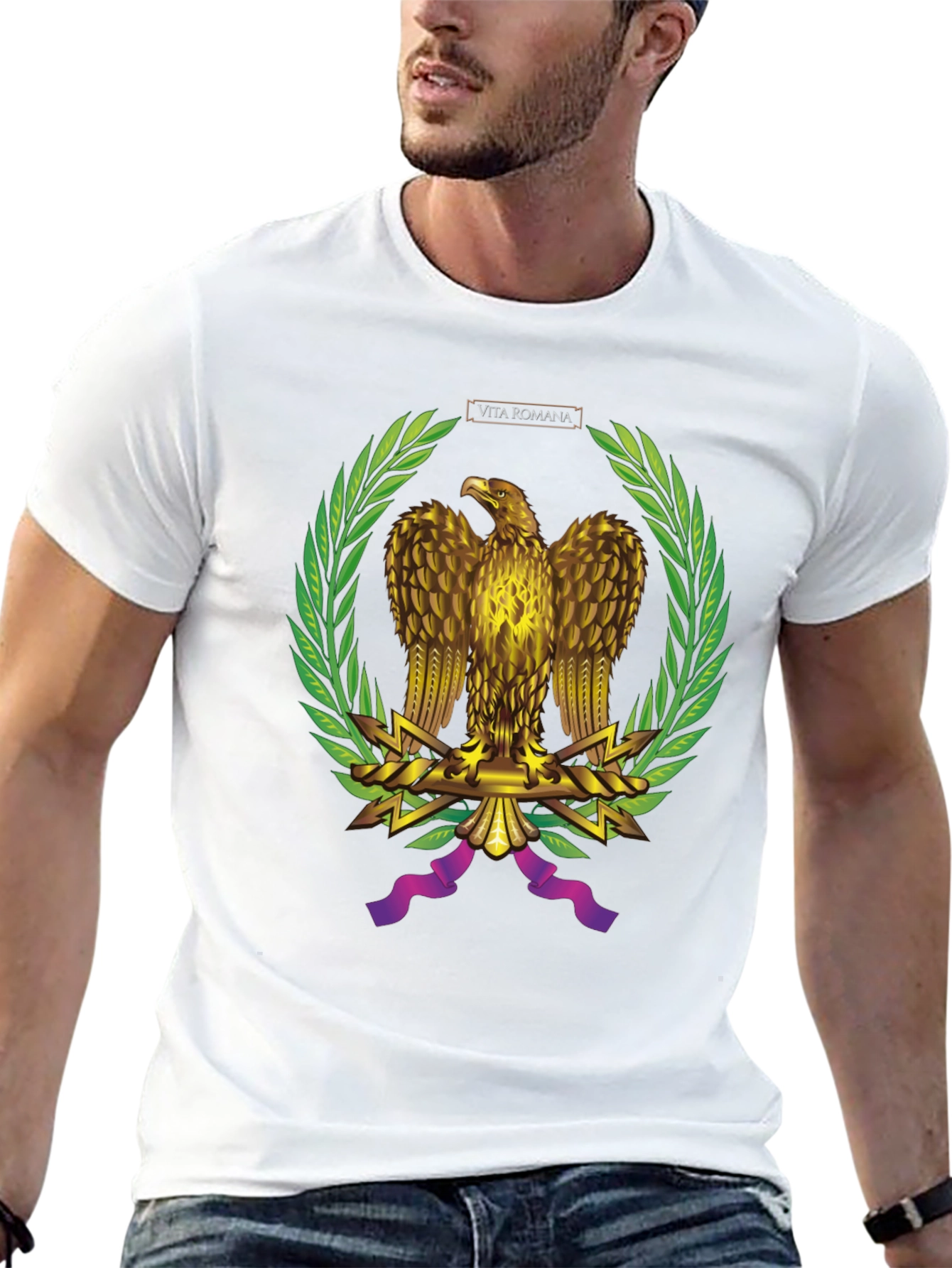 Black Vita Romana Eagle Graphic Tee view 13