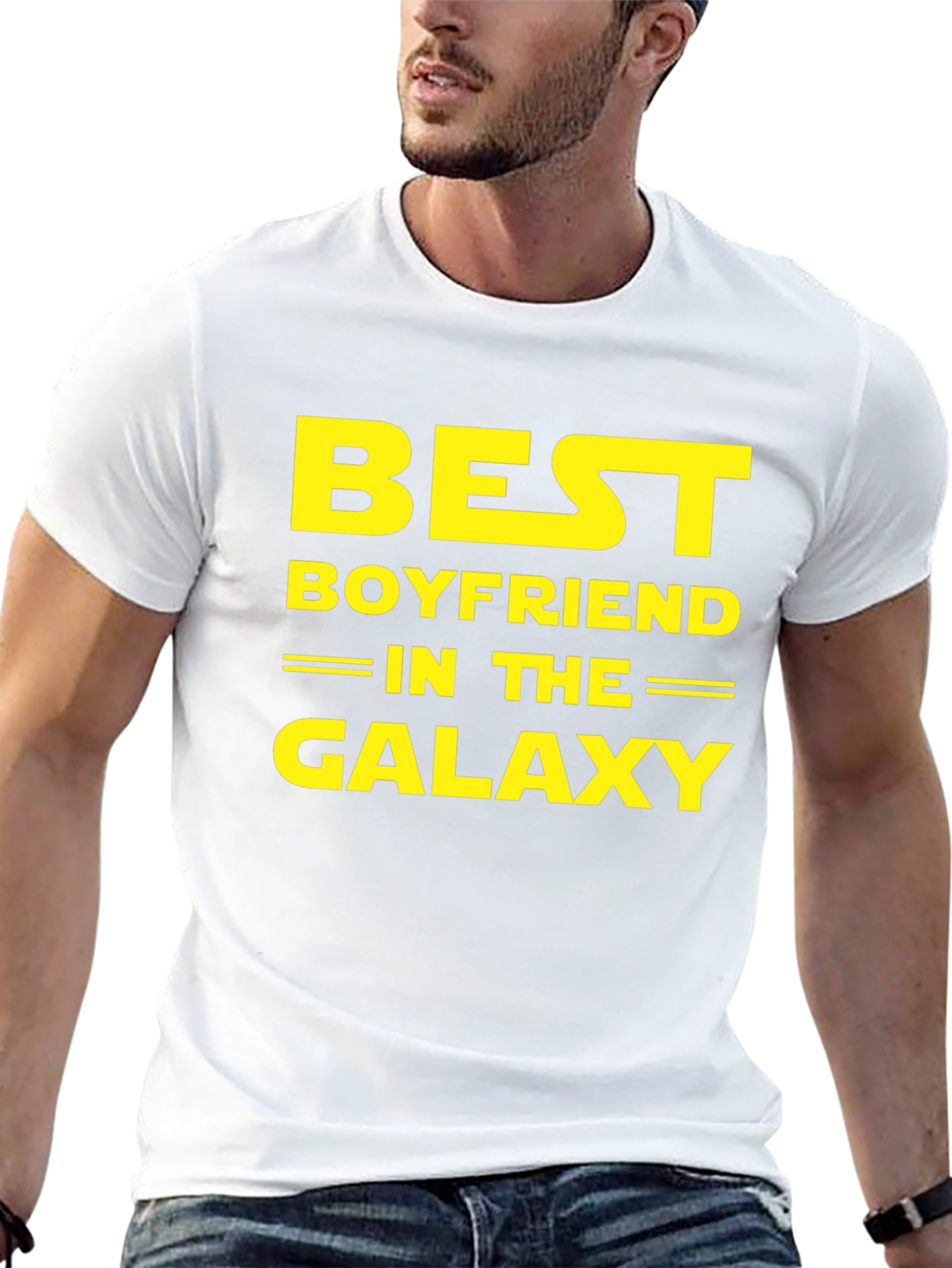 Black Best Boyfriend in the Galaxy T-Shirt view 13