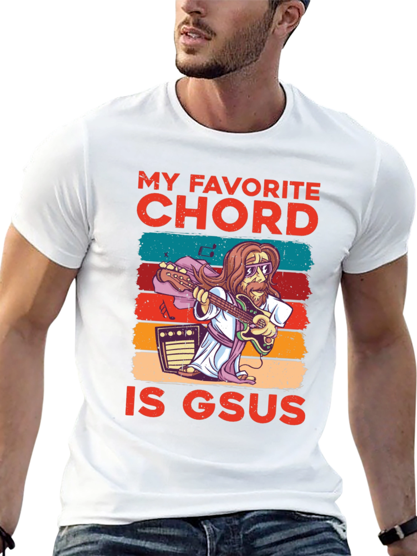 Black My Favorite Chord Is GSUS T-Shirt view 13