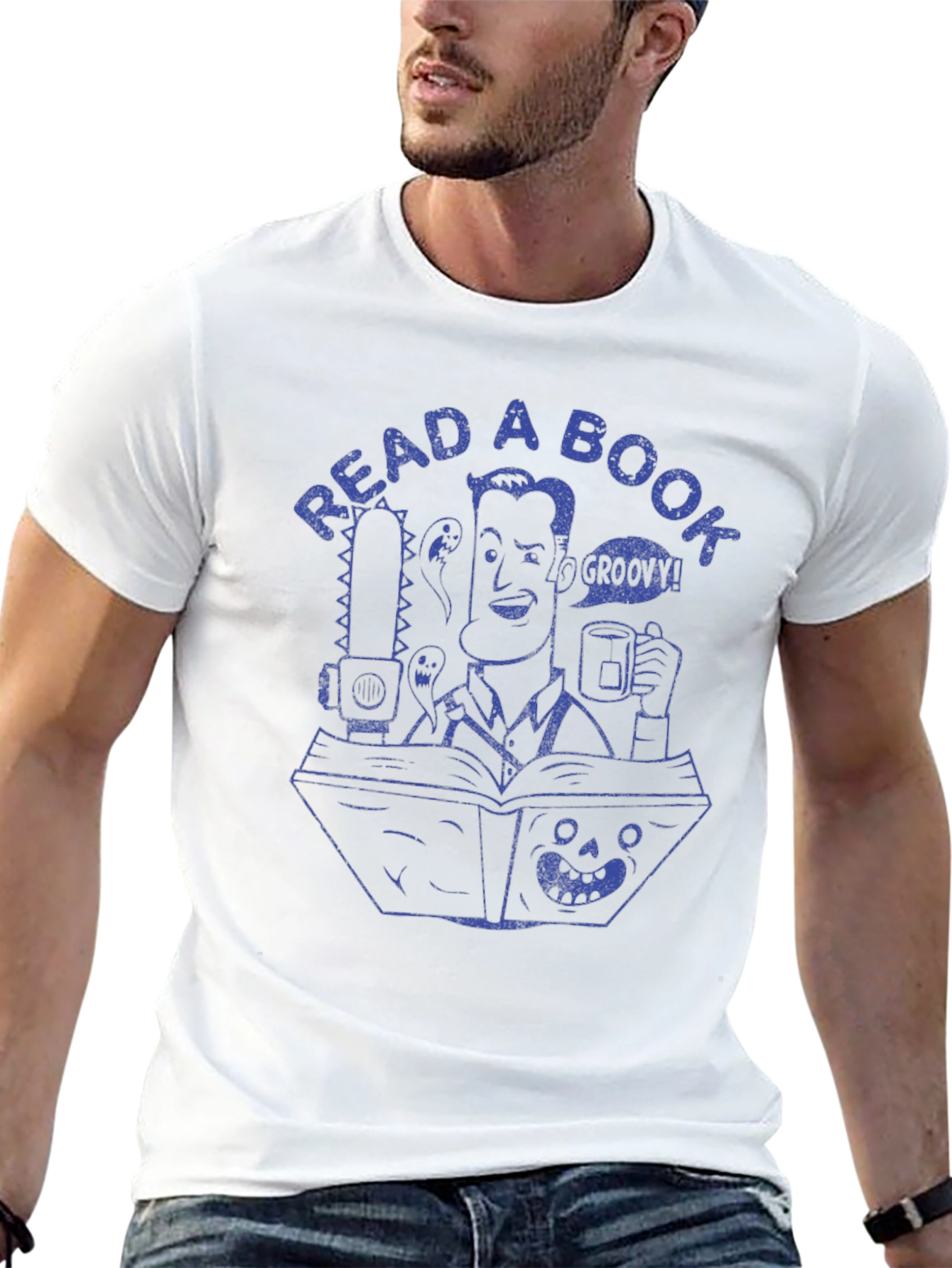 Black Read A Book! Groovy T-Shirt view 13