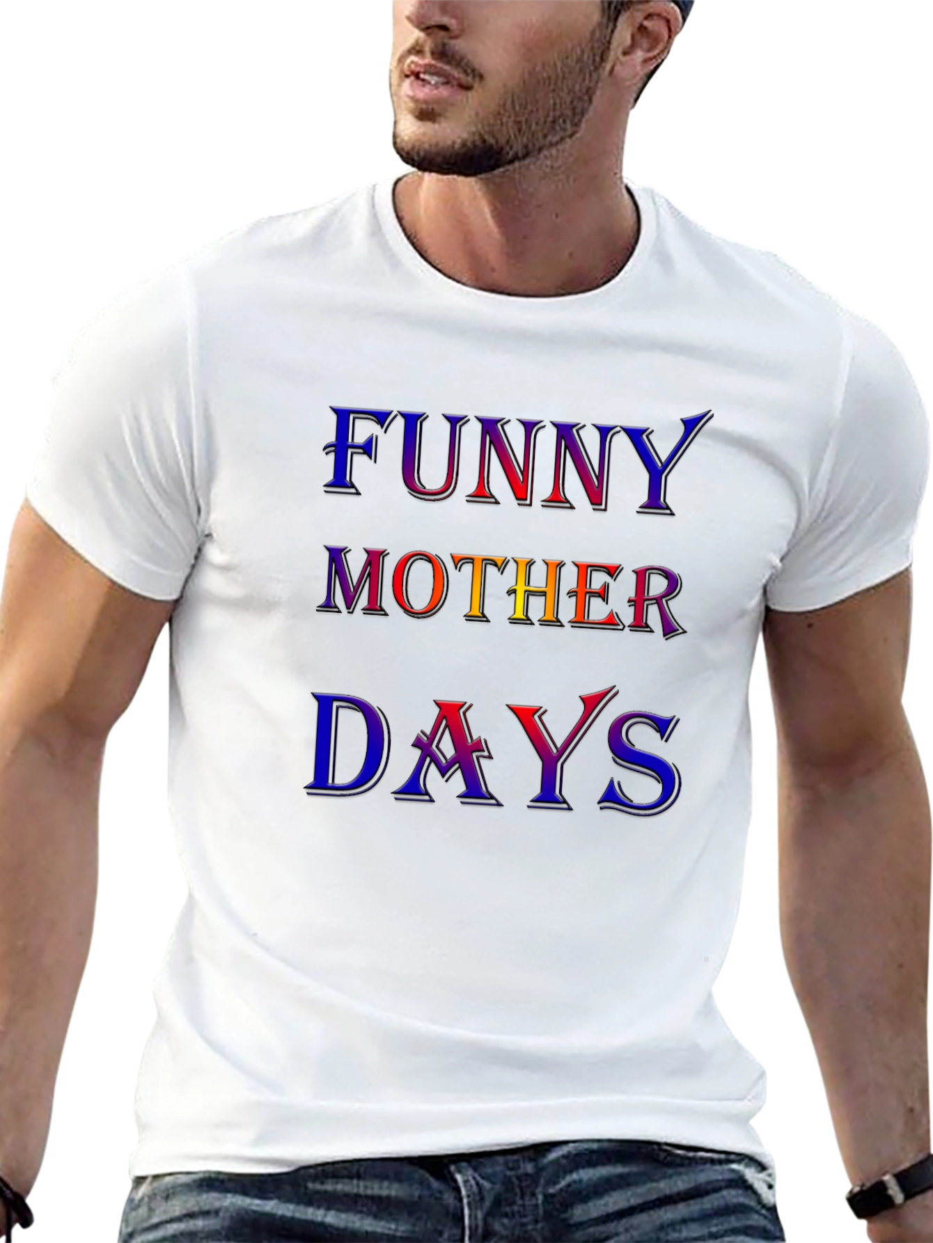 Black Funny Mother Days Colorful Graphic T-Shirt view 13