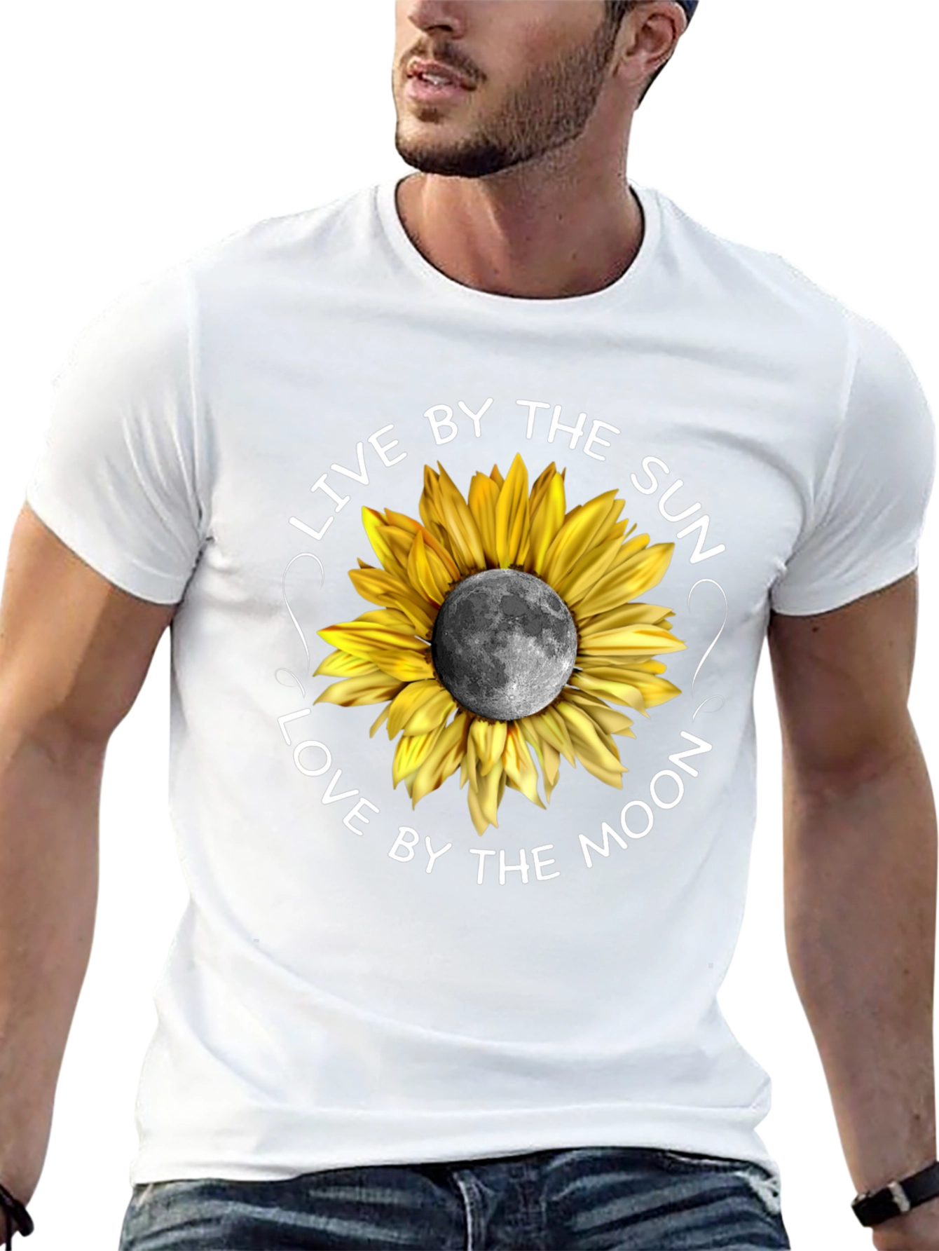 Black Sunflower Moon Graphic Tee - Live by the Sun view 13