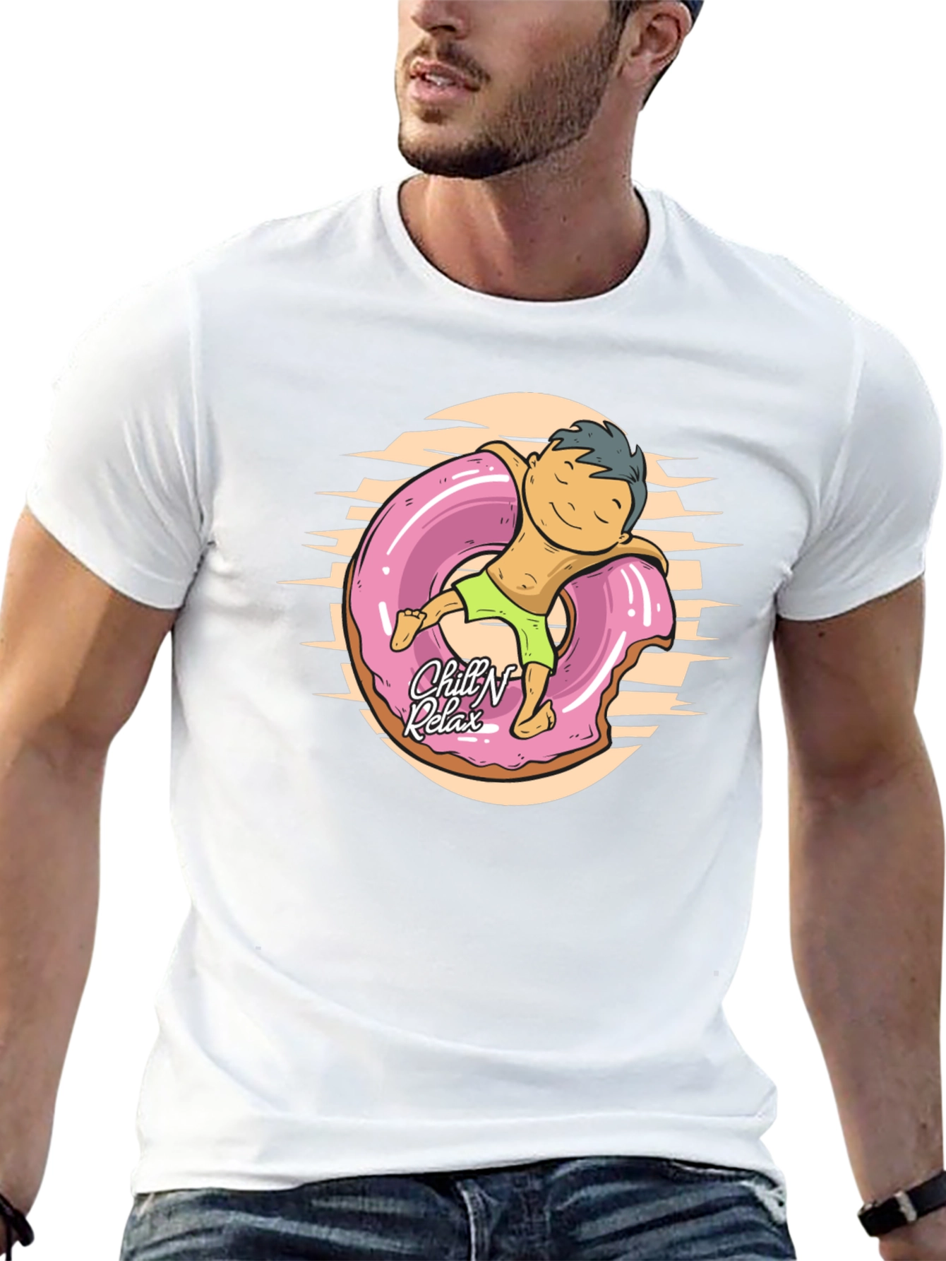 Black Chill N Relax Donut T-Shirt view 13