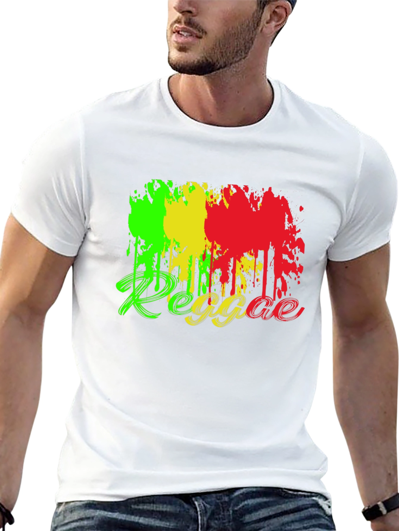 Black Reggae Style Black T-Shirt view 13