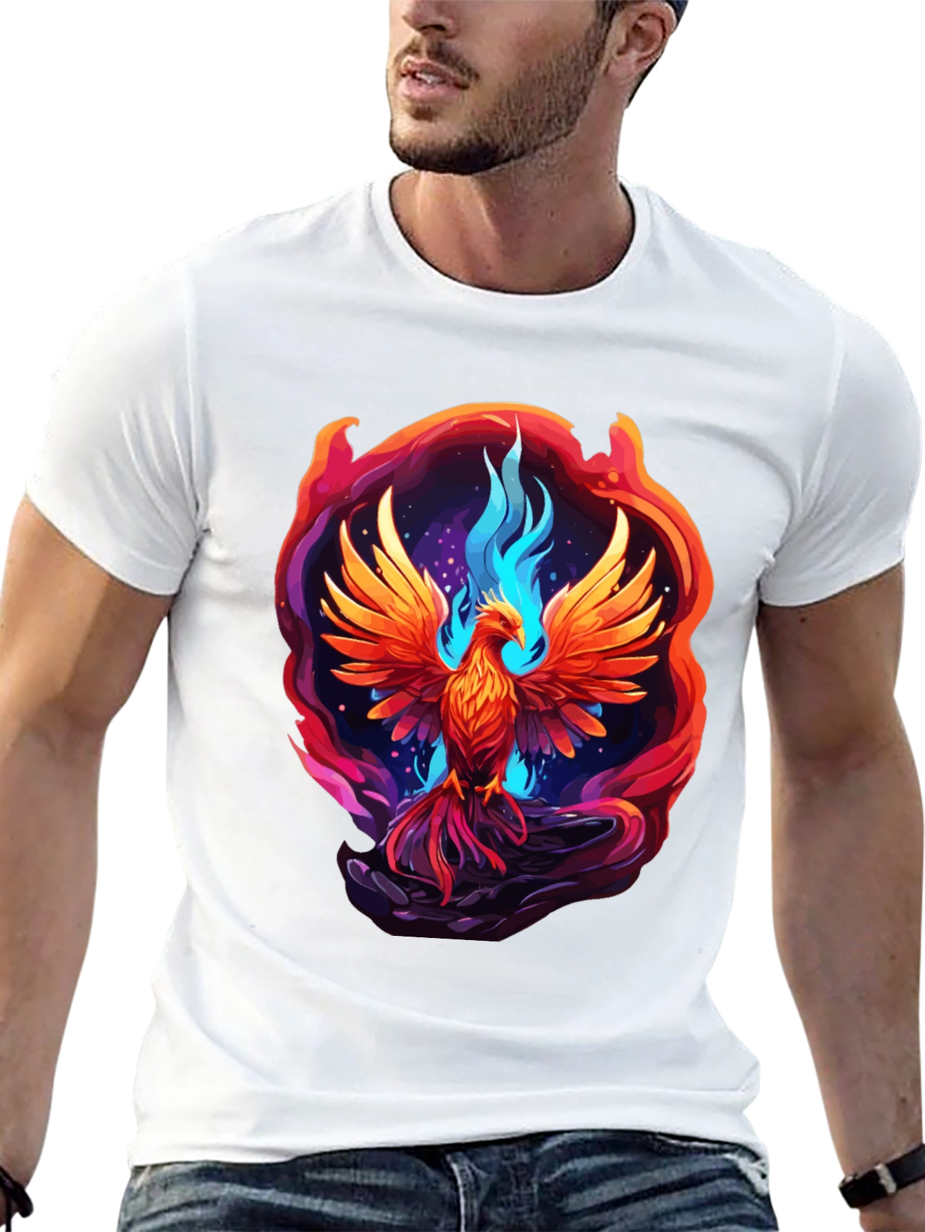 Black Phoenix Rising Graphic T-Shirt - Bold & Unique Design view 13