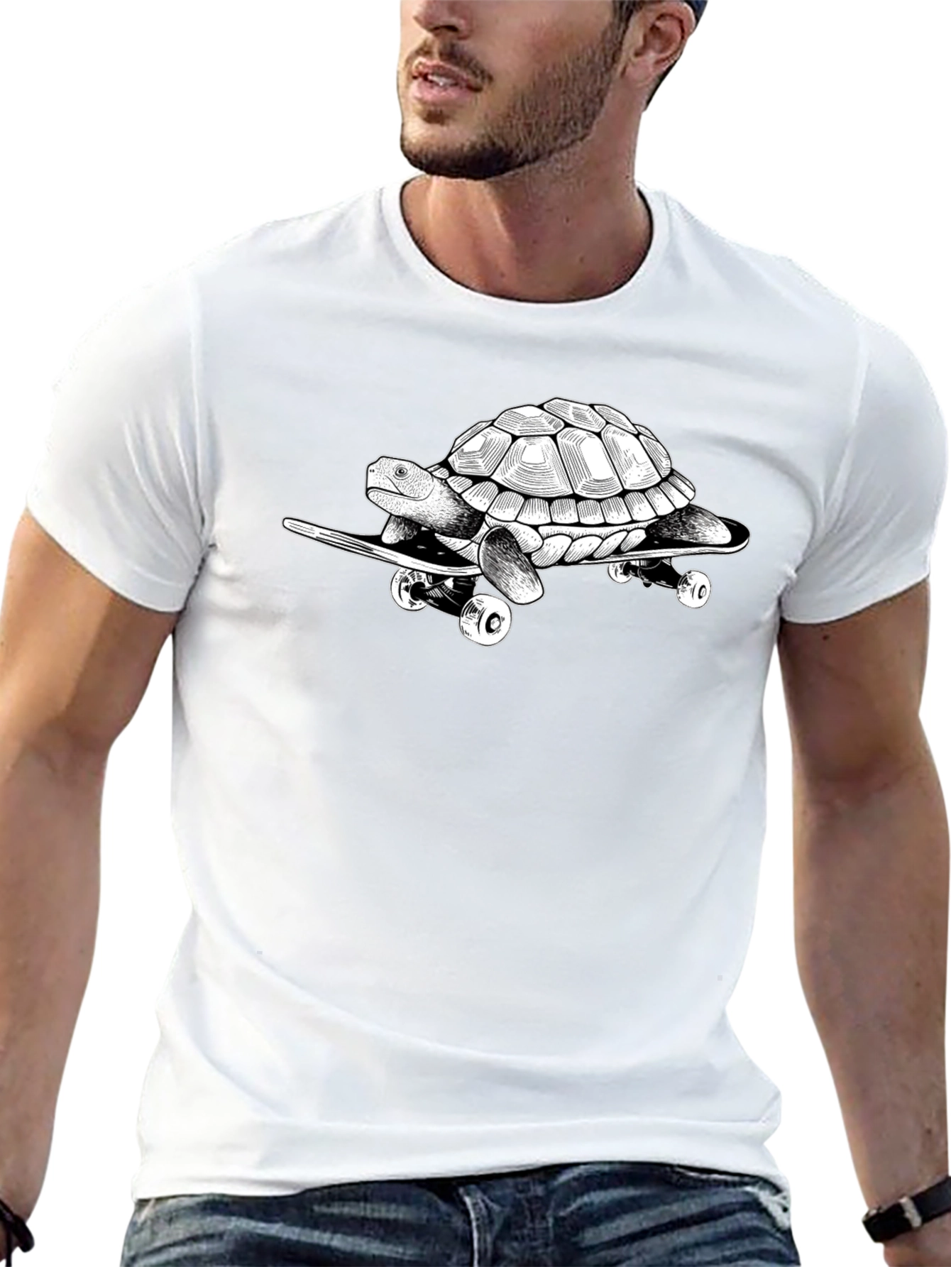Black Turtle Skateboard T-Shirt view 13