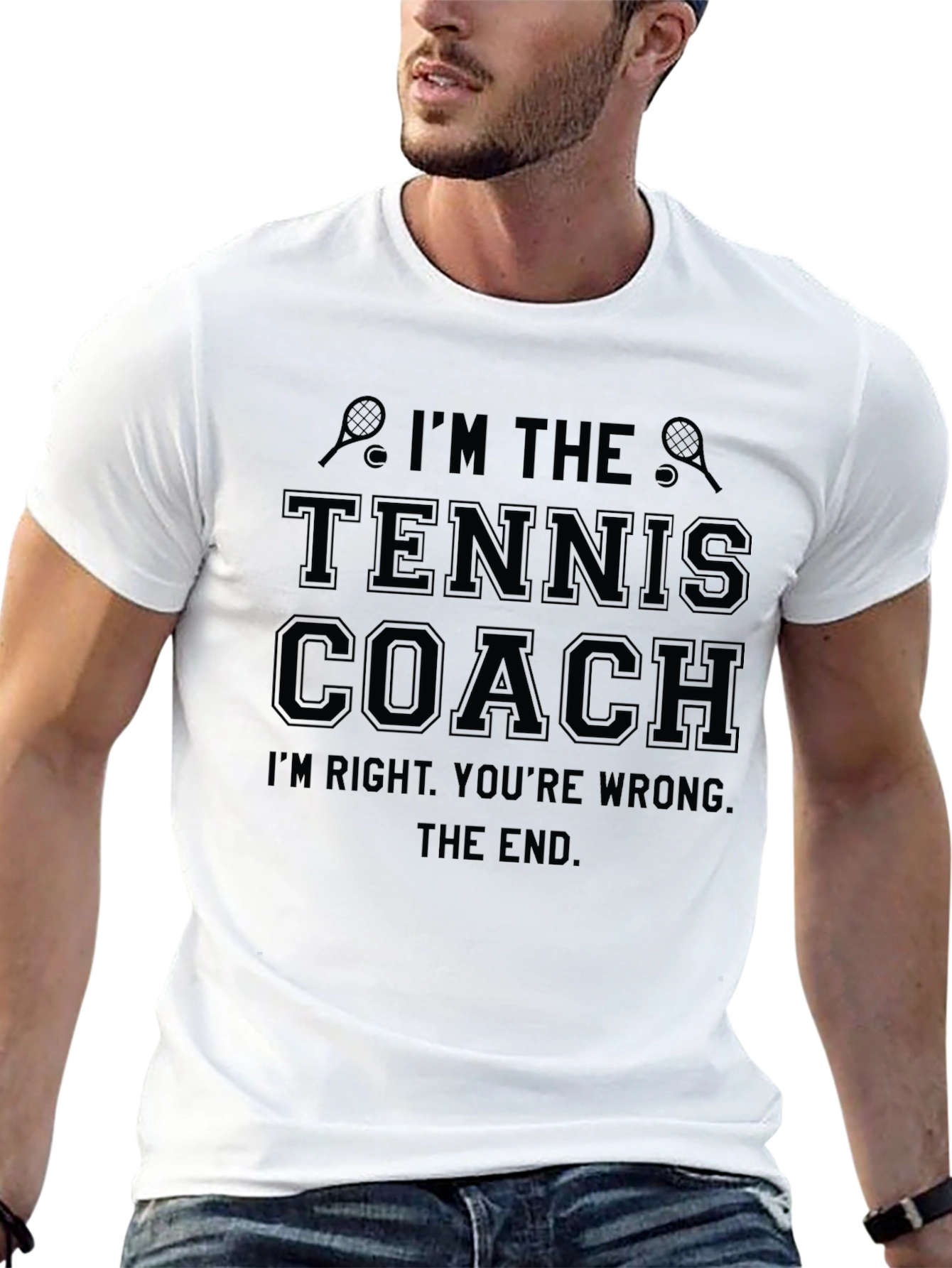 Black Tennis Coach T-Shirt - Funny Sports Tee view 13