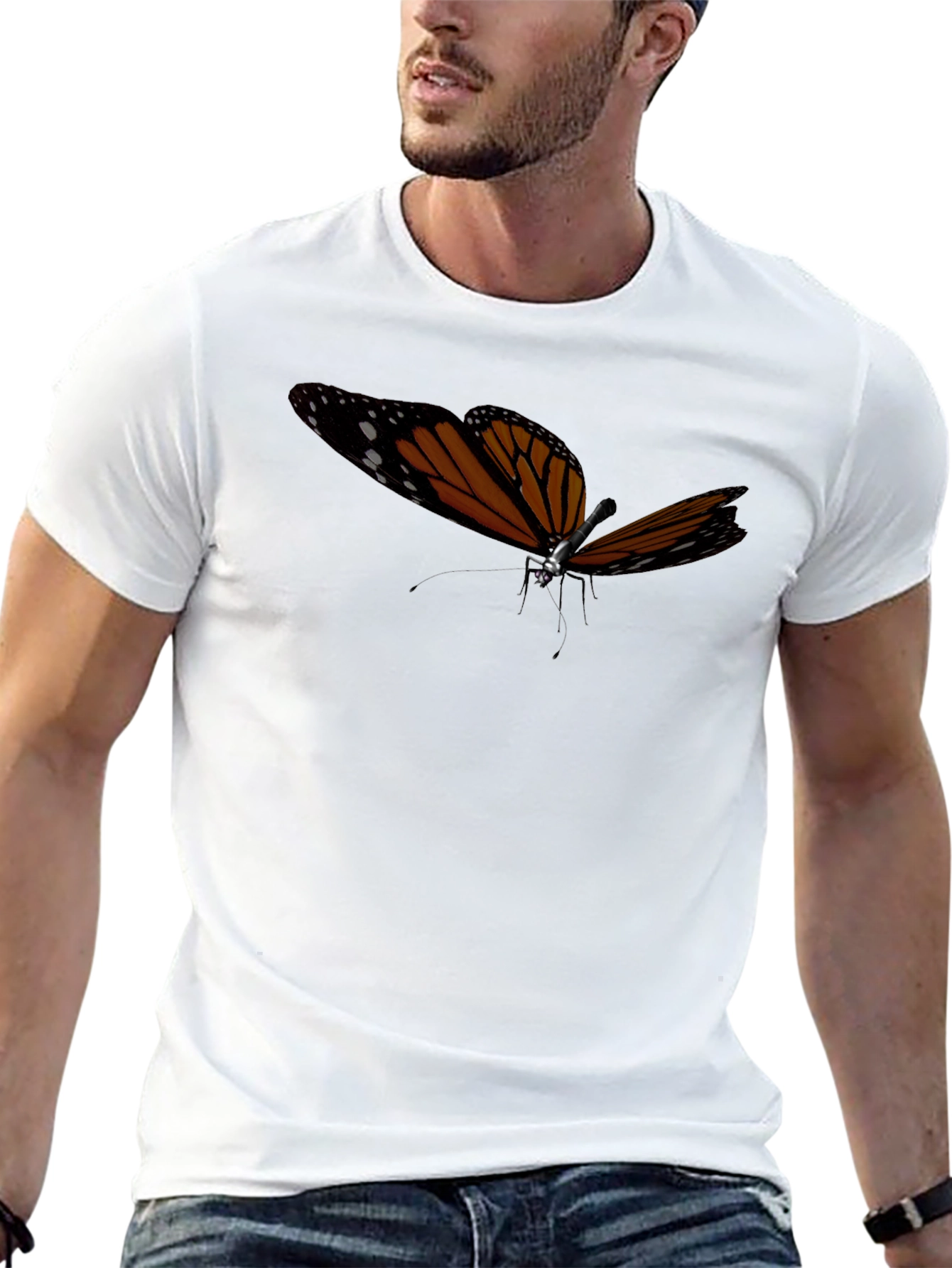 Black Butterfly Graphic Tee - Modern Casual Style view 13
