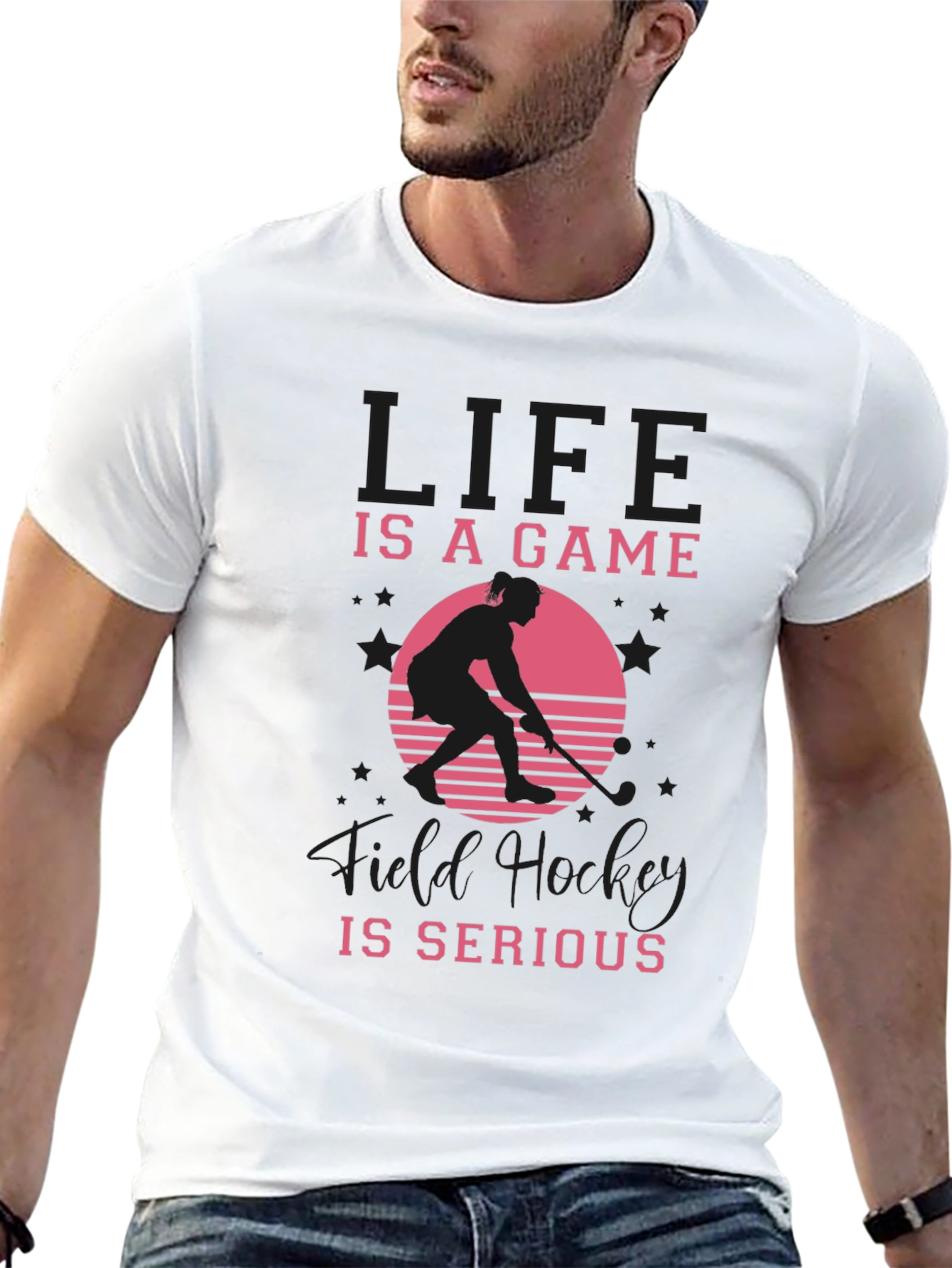 Black Life Is A Game Field Hockey T-Shirt view 13