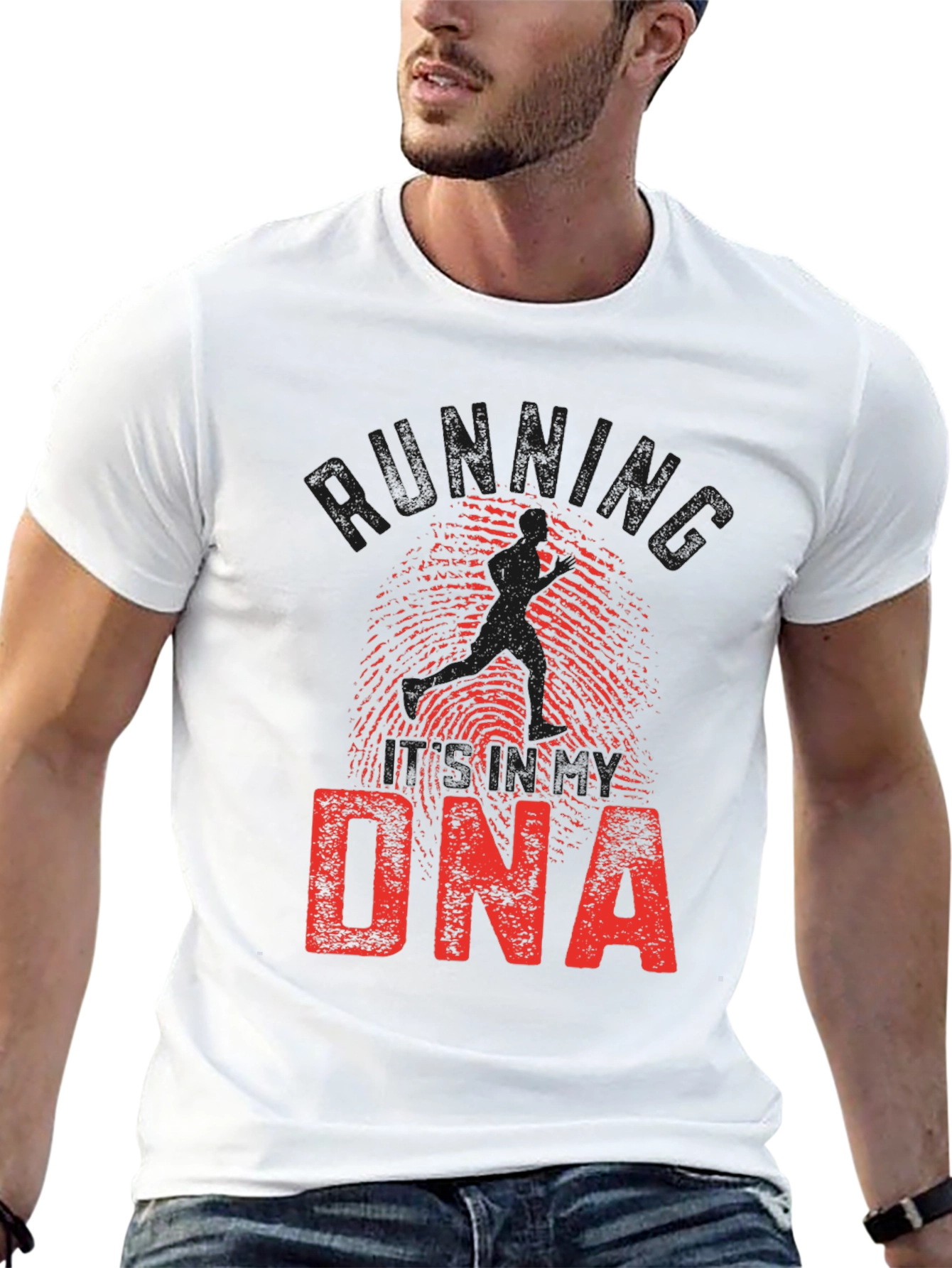 Black Running DNA Graphic Print T-Shirt view 13