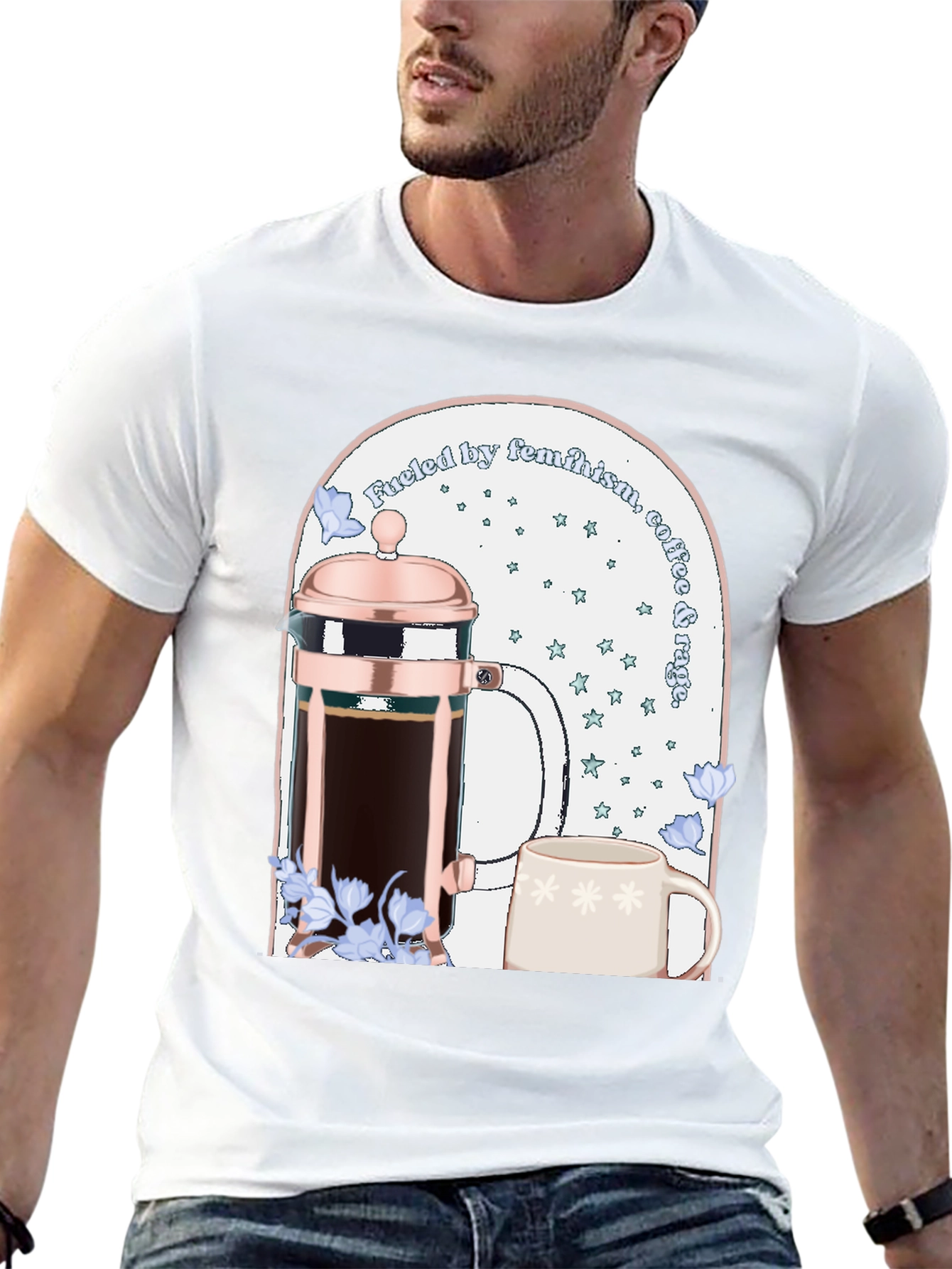 Black Feminist Coffee T-Shirt view 13