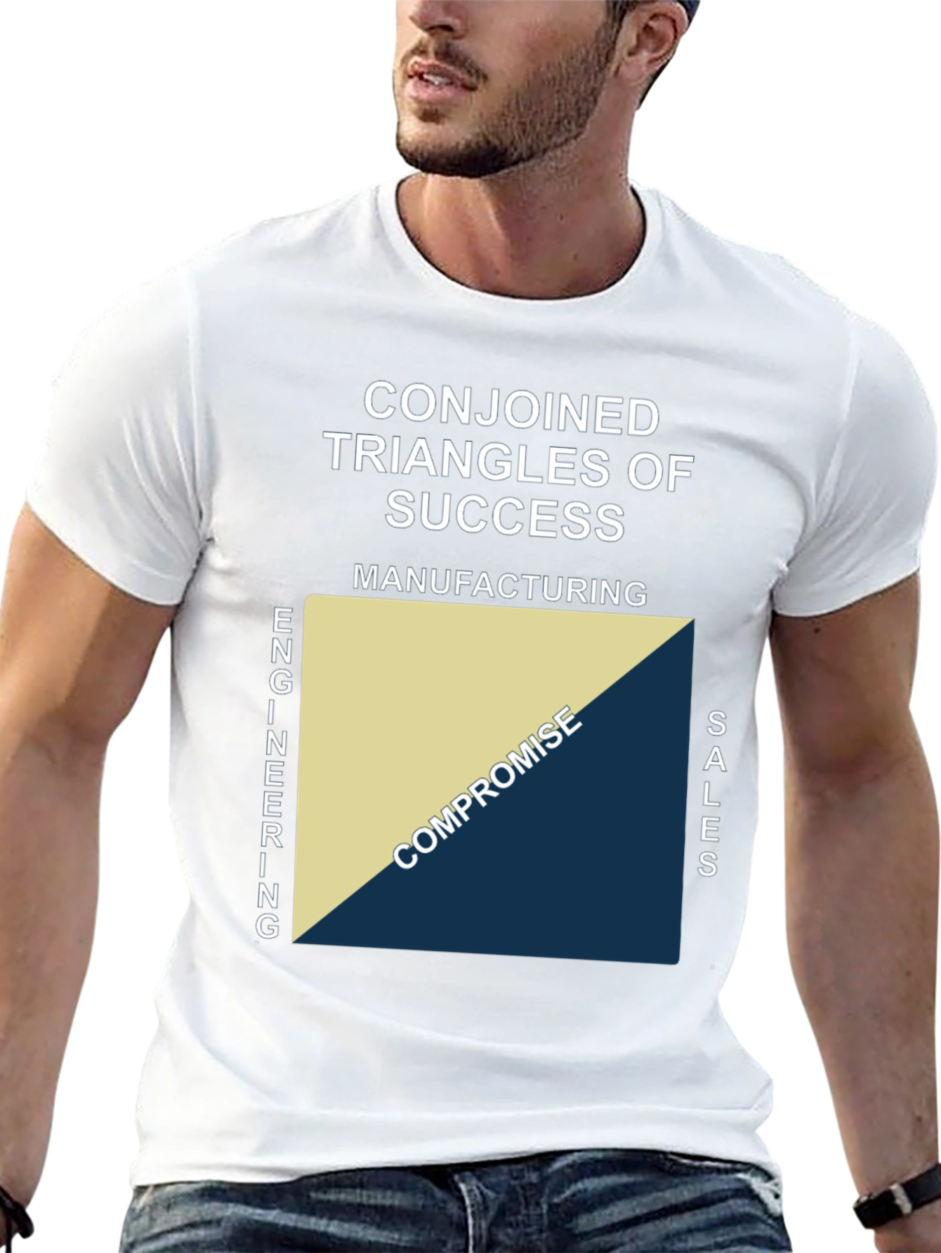 Black Conjoined Triangles of Success T-Shirt view 13
