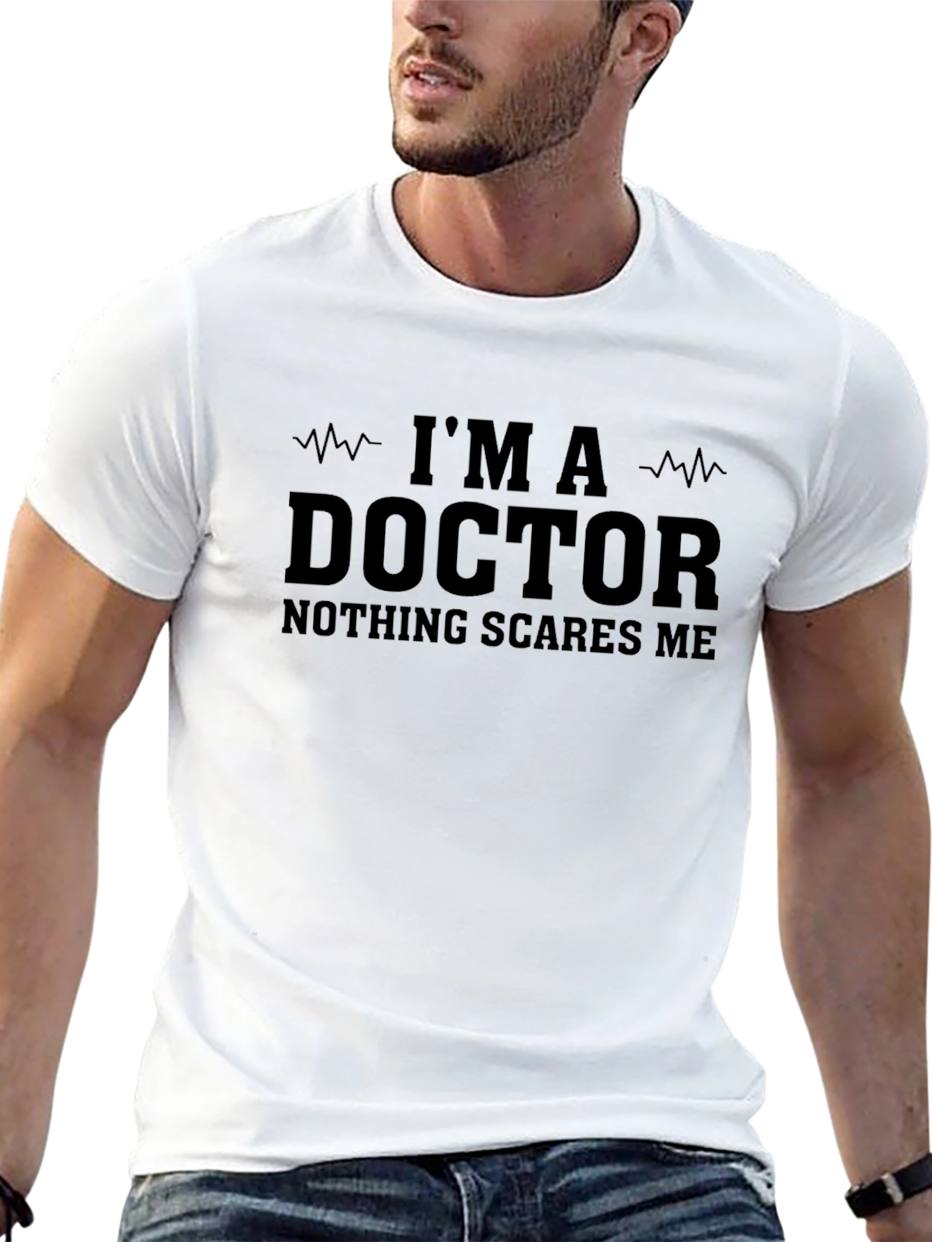 Black I'm A Doctor Nothing Scares Me T-Shirt view 13