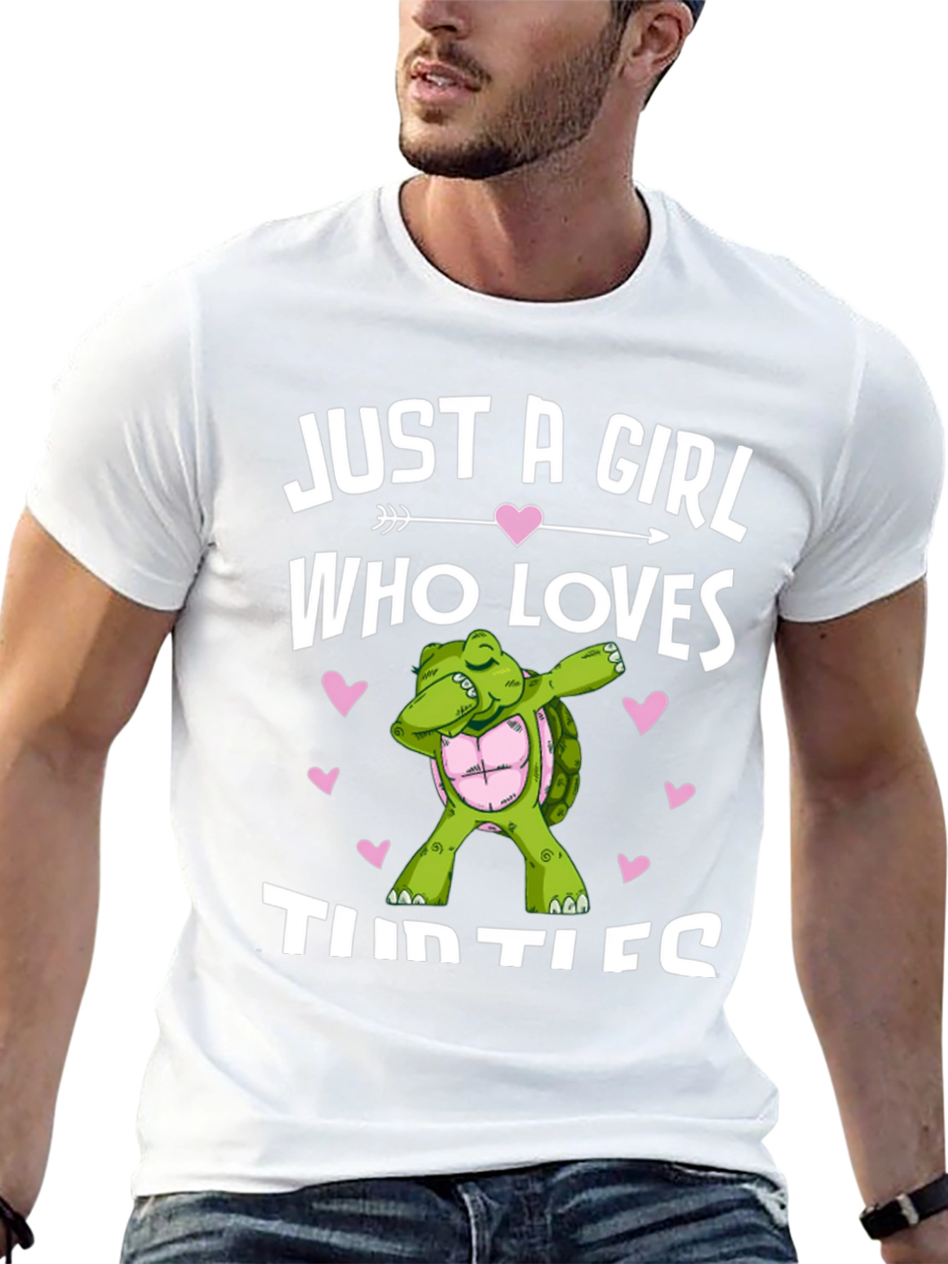 Black Girl Loves Turtles T-Shirt Dab Turtle Black Cotton Tee view 13